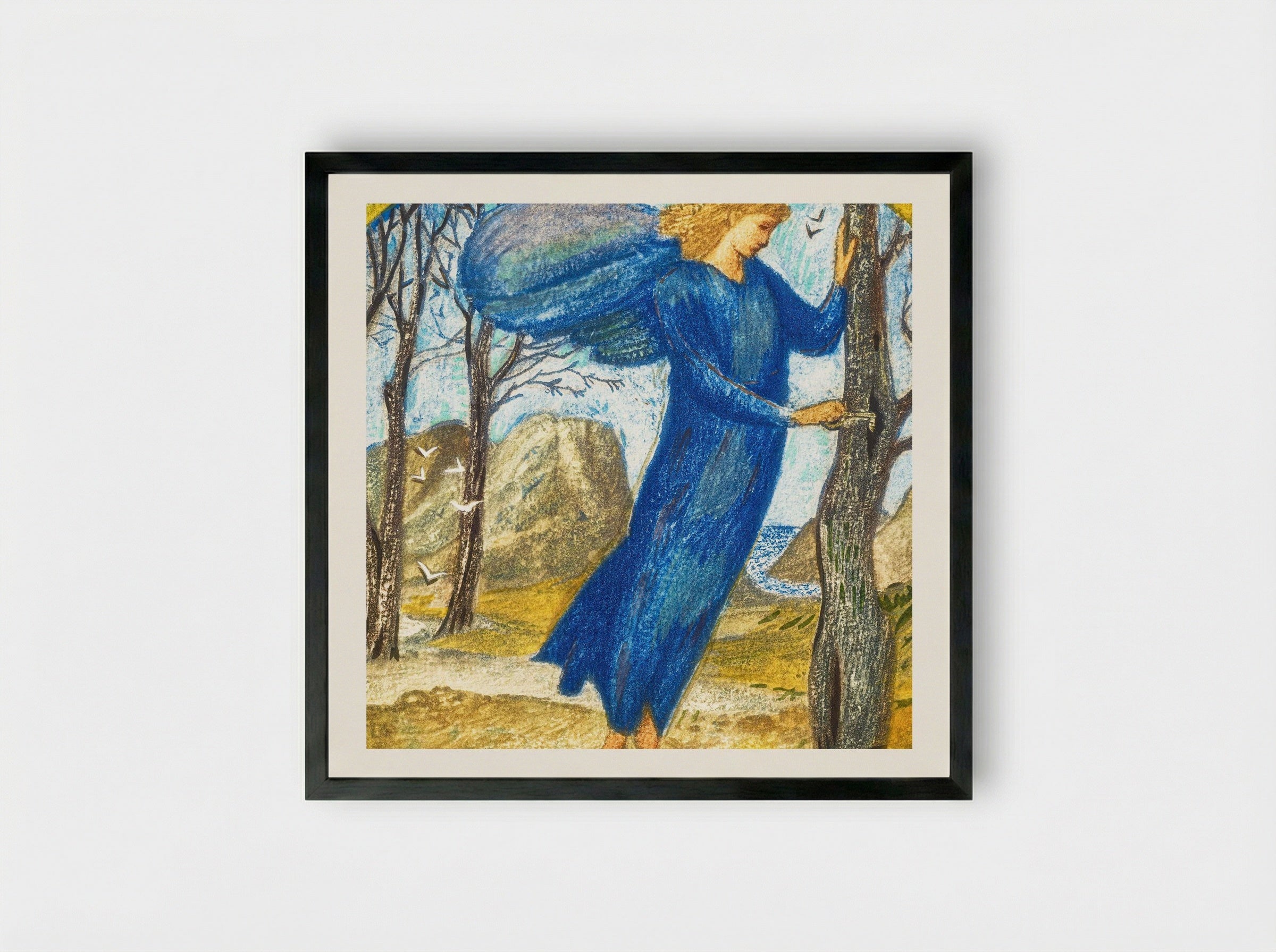 Key of Spring - Edward Burne-Jones - Framed Print Black