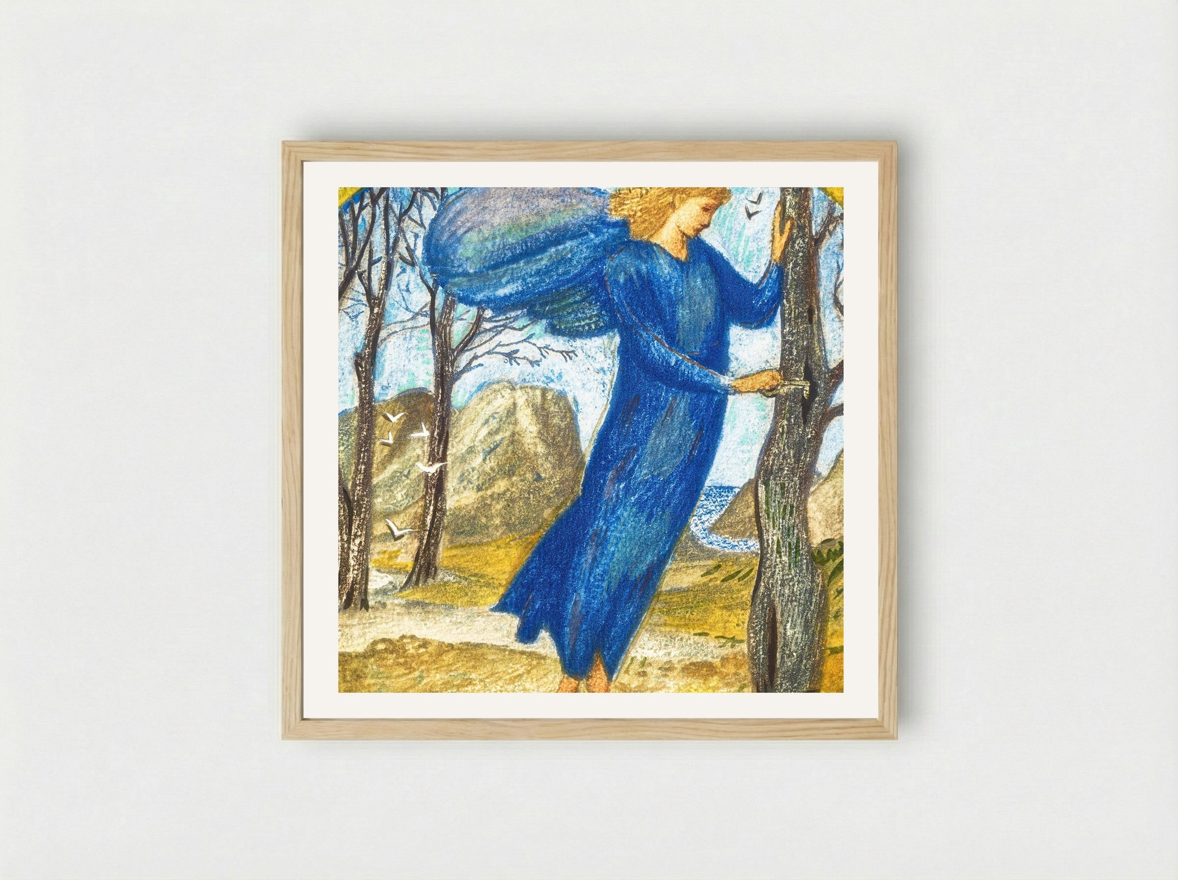Key of Spring - Edward Burne-Jones - Framed Print Wood