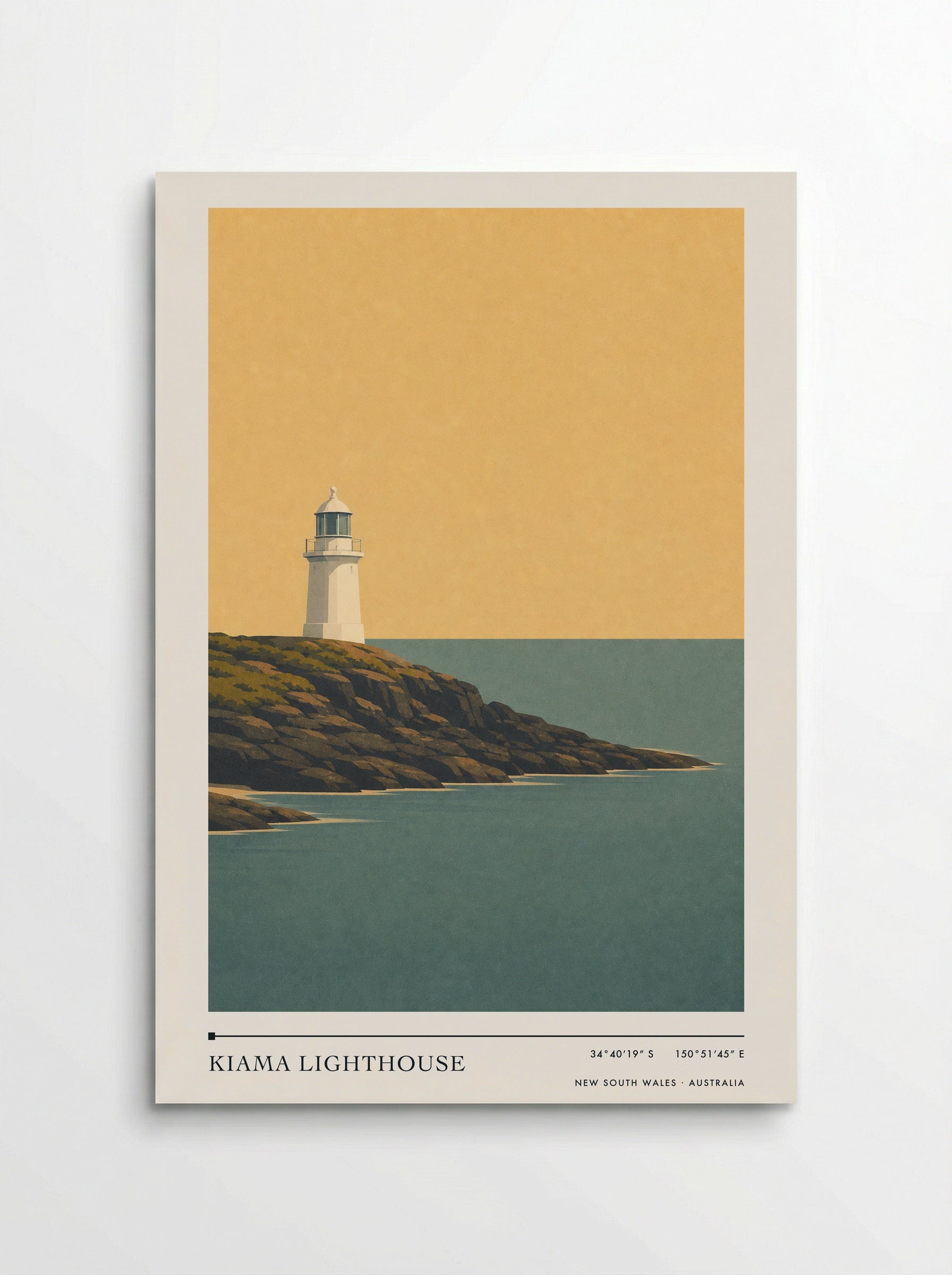 Kiama Lighthouse Travel Poster Artwork - Poster