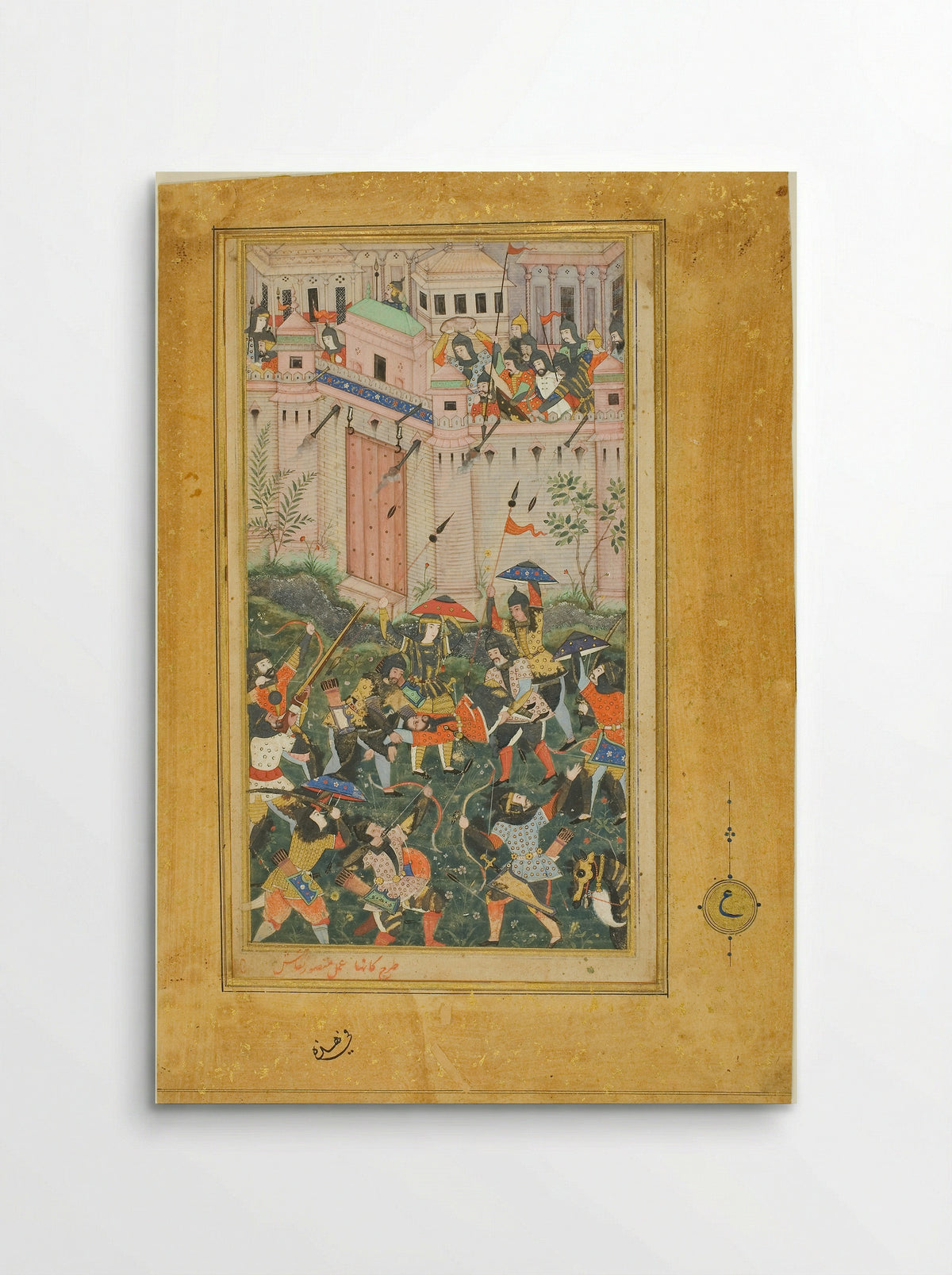 Kichik Beg Wounded during Babur's Attack on Qalat - Mughal School - Poster