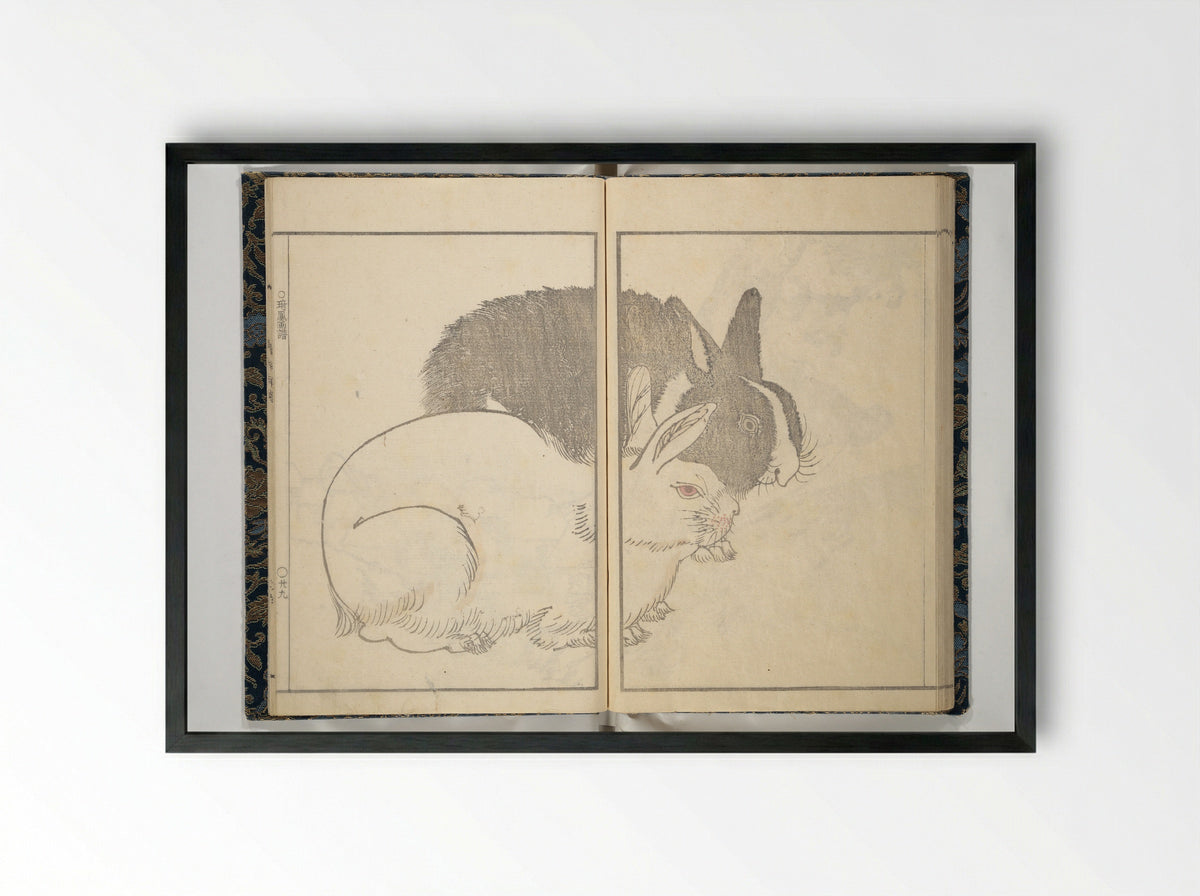Kihō Picture Album (Kihō gafu) - Kawamura Kihō - Framed Print Black