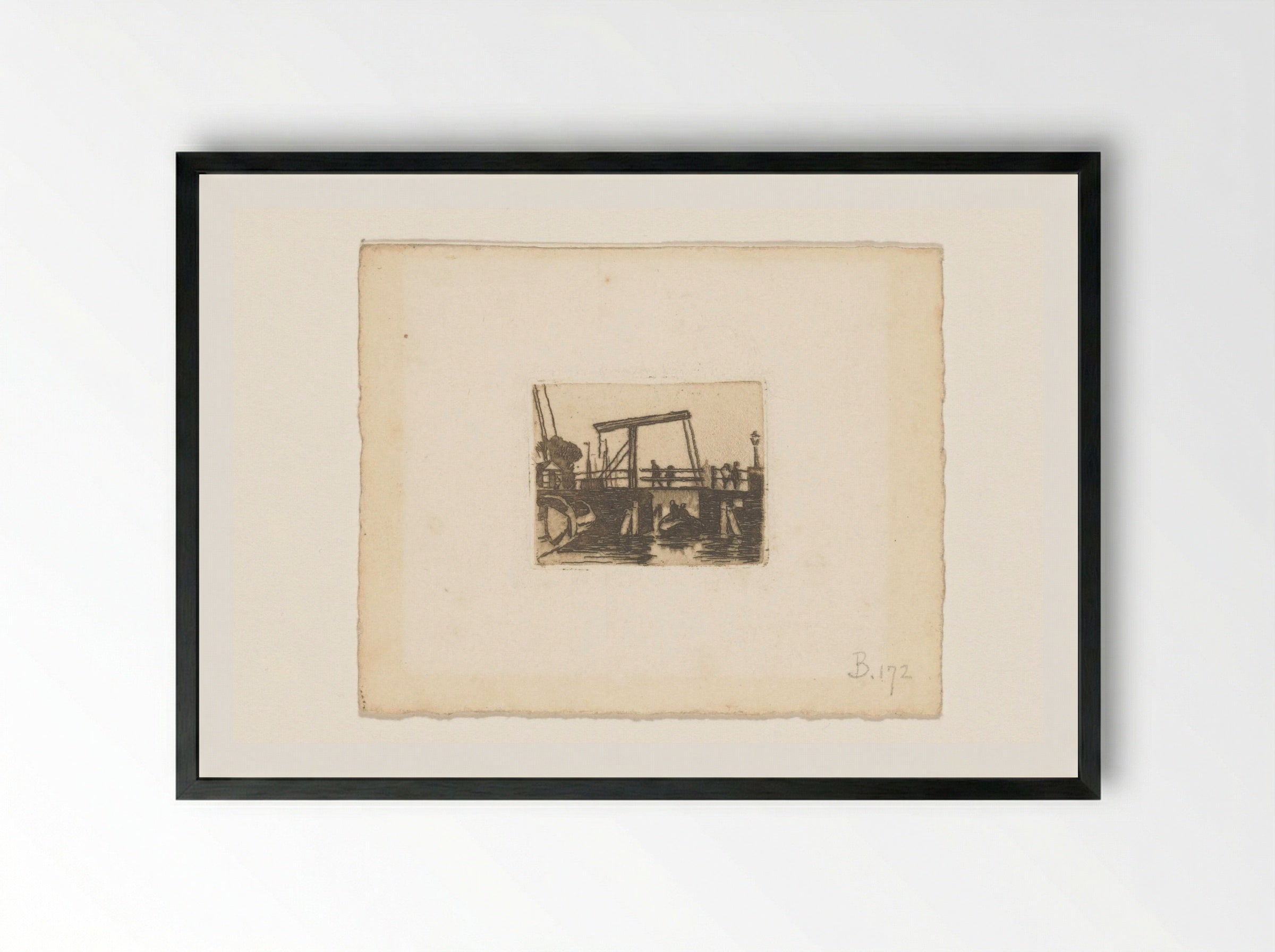 Kikkerbilsluis in Amsterdam - Willem Witsen - Framed Print Black
