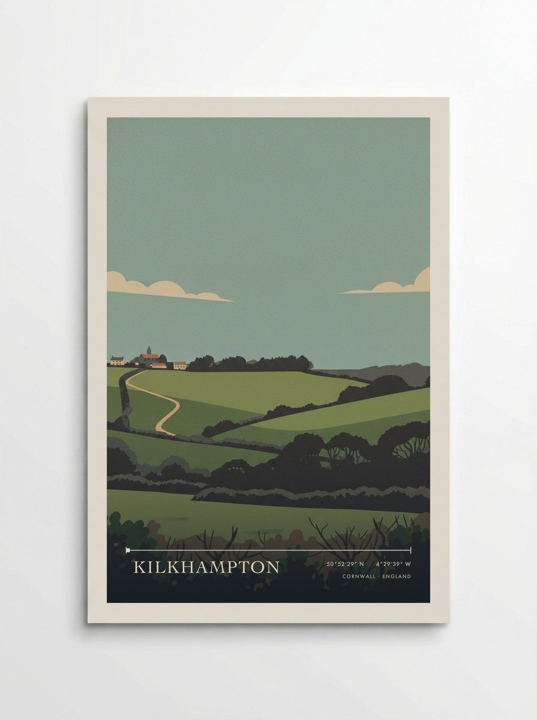 Kilkhampton Cornwall England Travel Poster - Poster