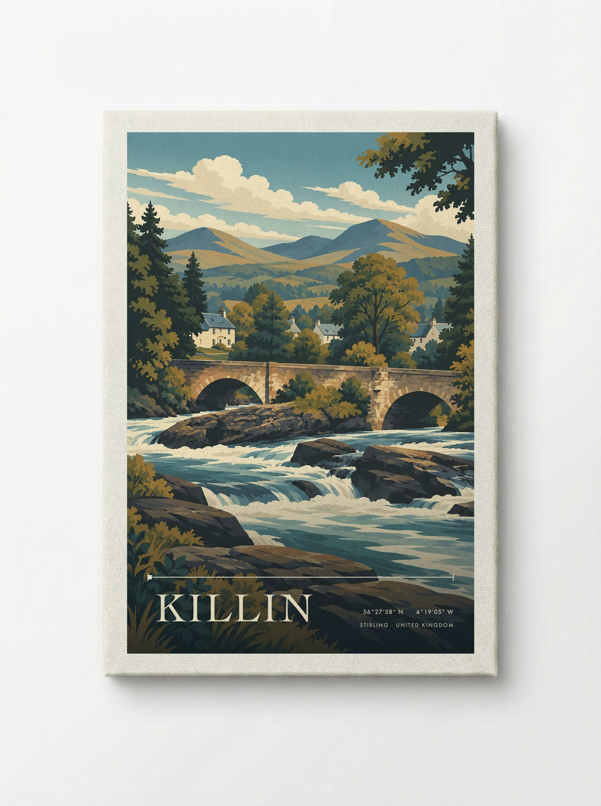 Killin, Stirling | Travel Poster - Canvas
