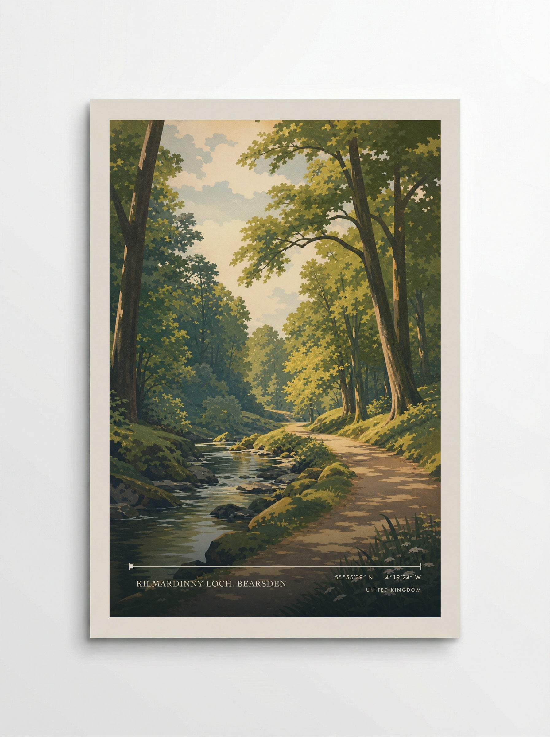 Kilmardinny Wood United Kingdom Travel Poster - Poster
