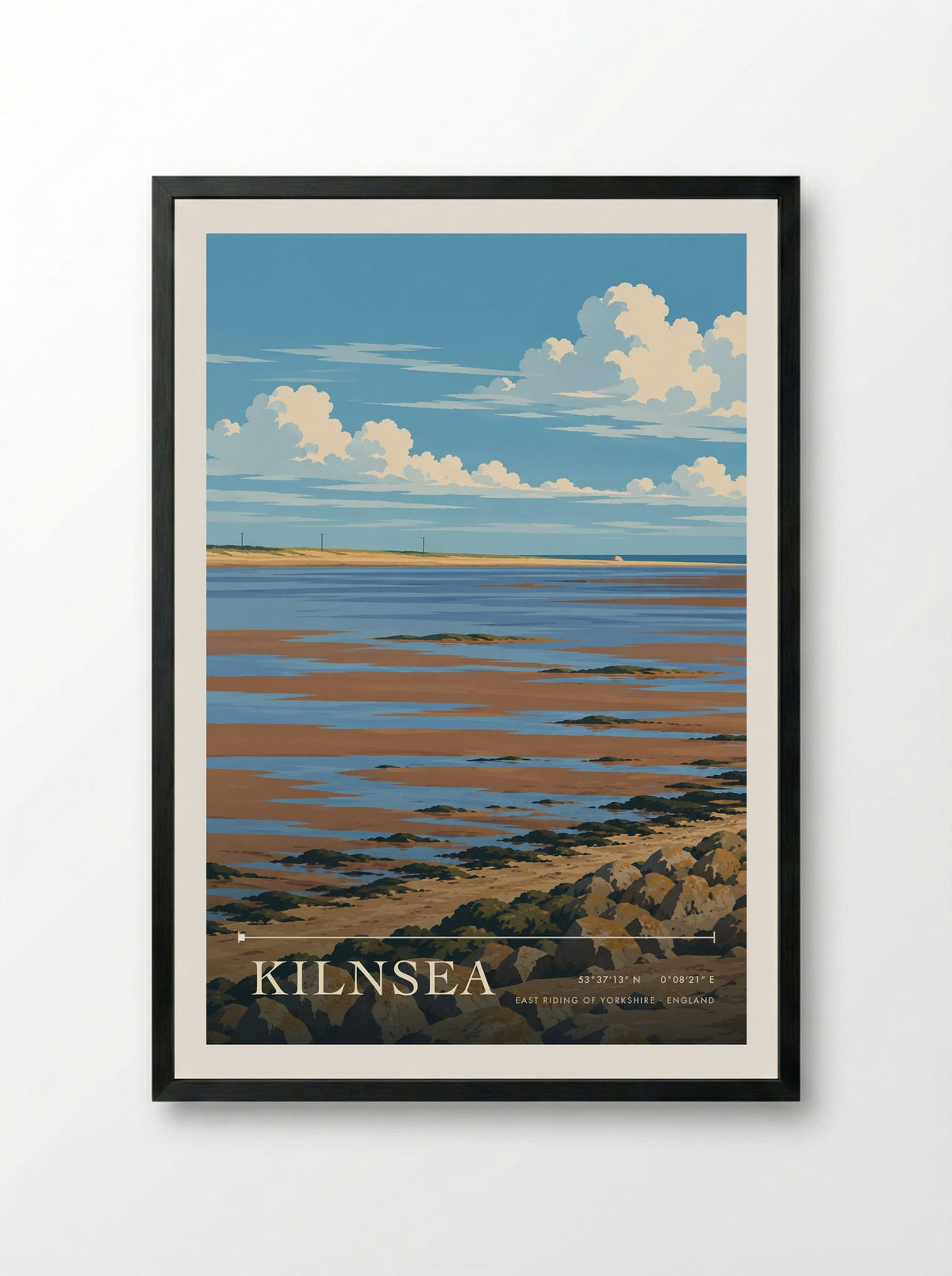 Kilnsea, East Riding of Yorkshire | Travel Poster - Framed Print Black