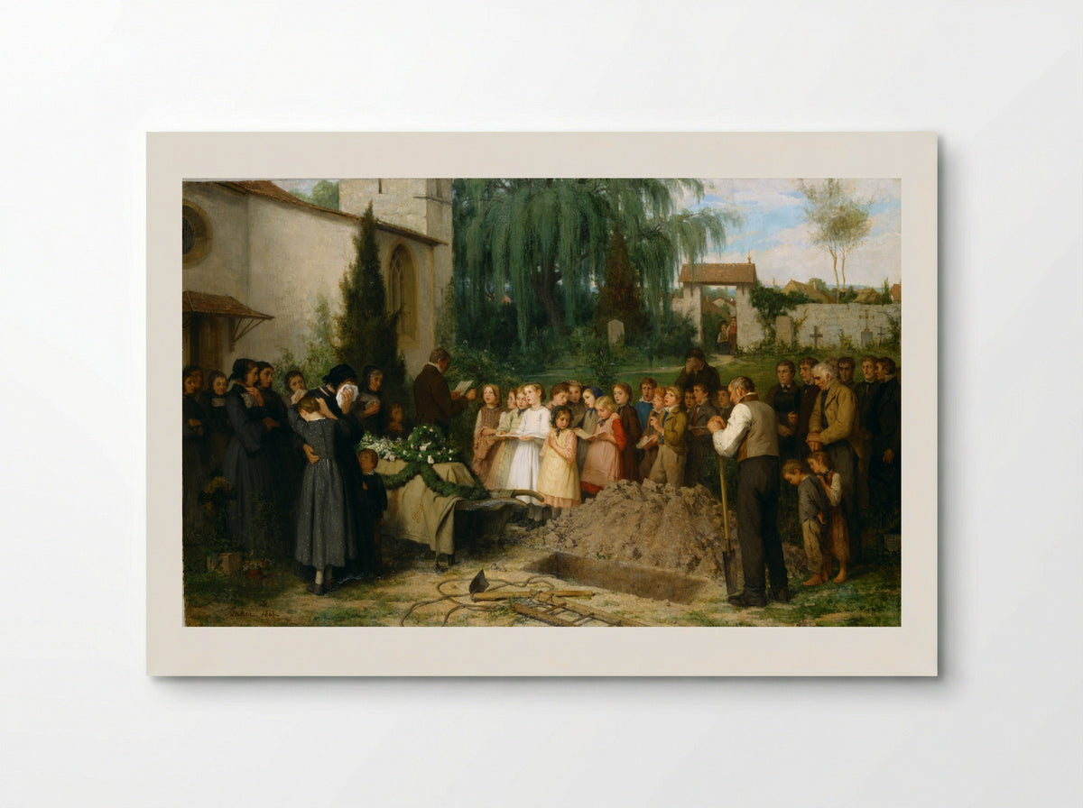 Kinderbegräbnis (A Child's Funeral) - Albert Anker - Poster