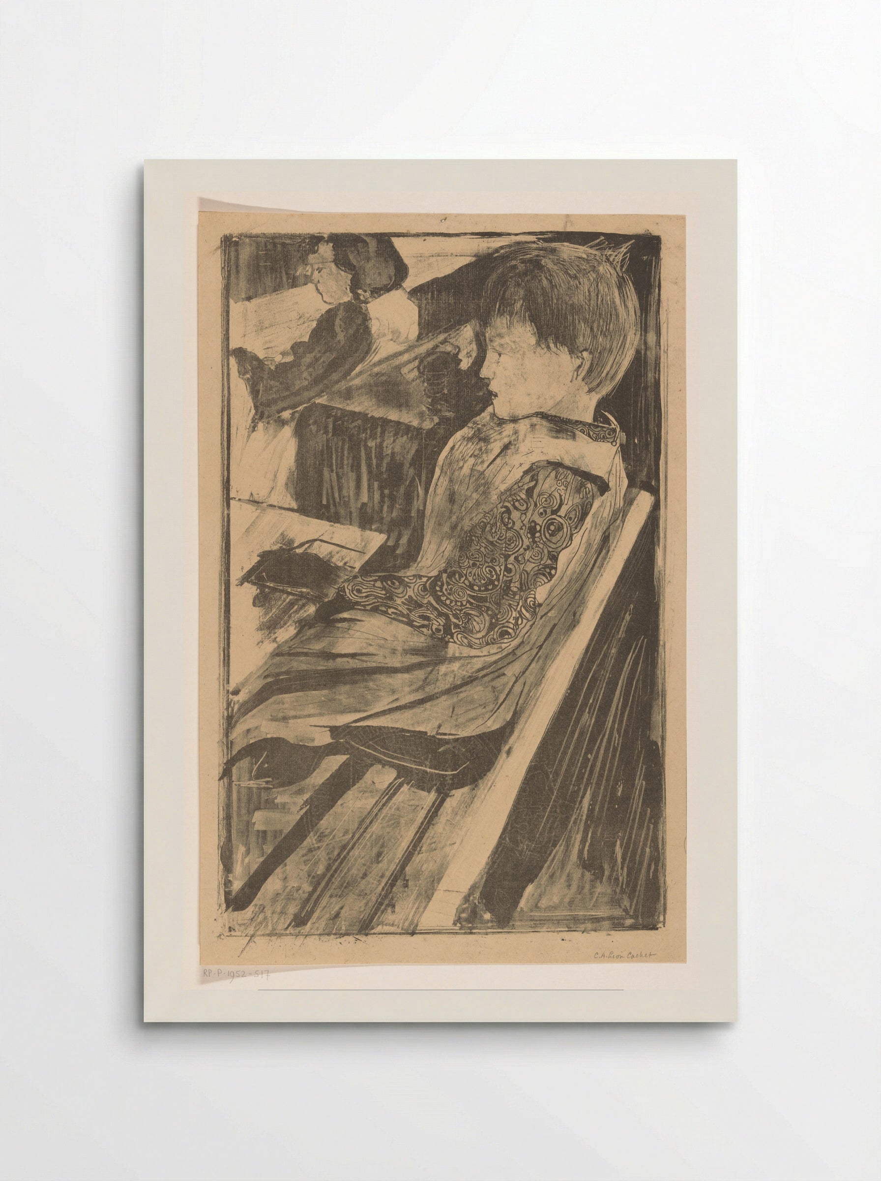 Kinderen in schoolbanken - Carel Adolph Lion Cachet - Poster