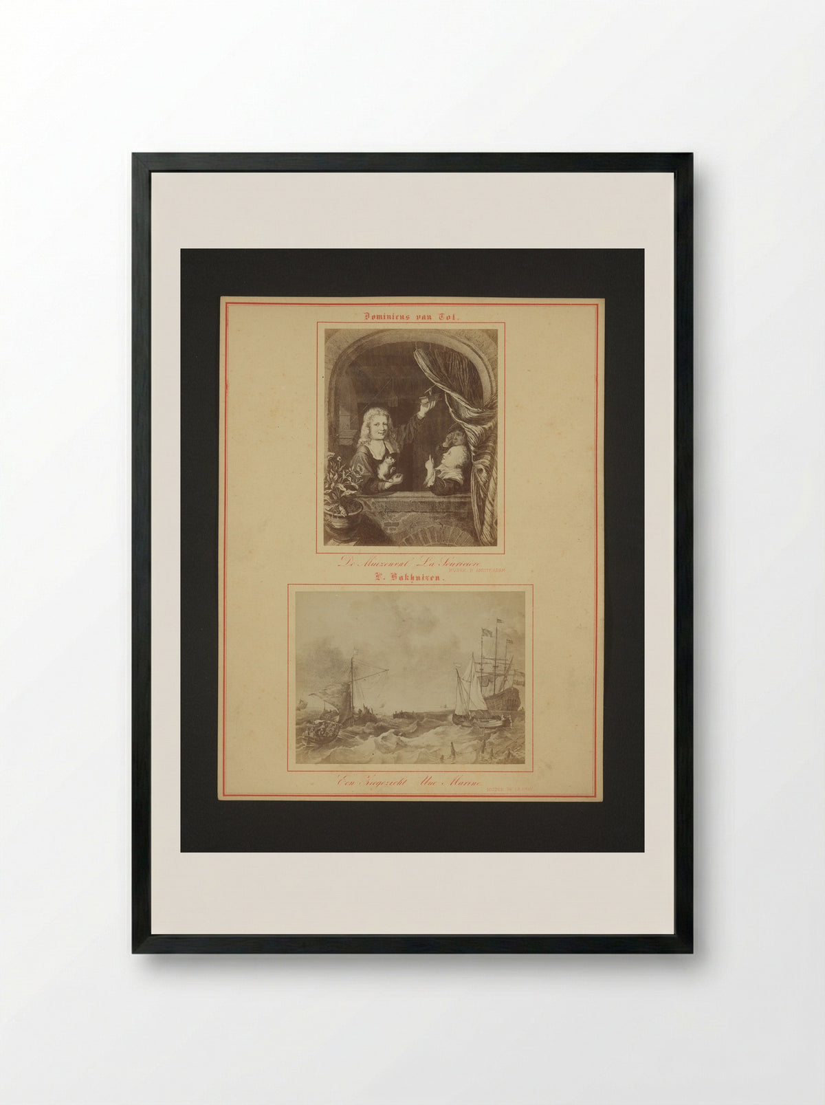 Kinderen met een muizenval - Domenicus van Tol - Framed Print Black