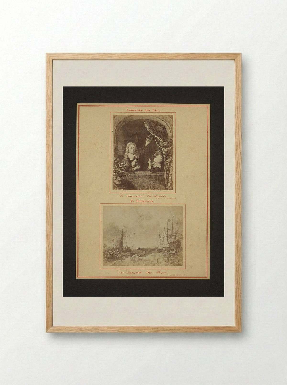 Kinderen met een muizenval - Domenicus van Tol - Framed Print Wood