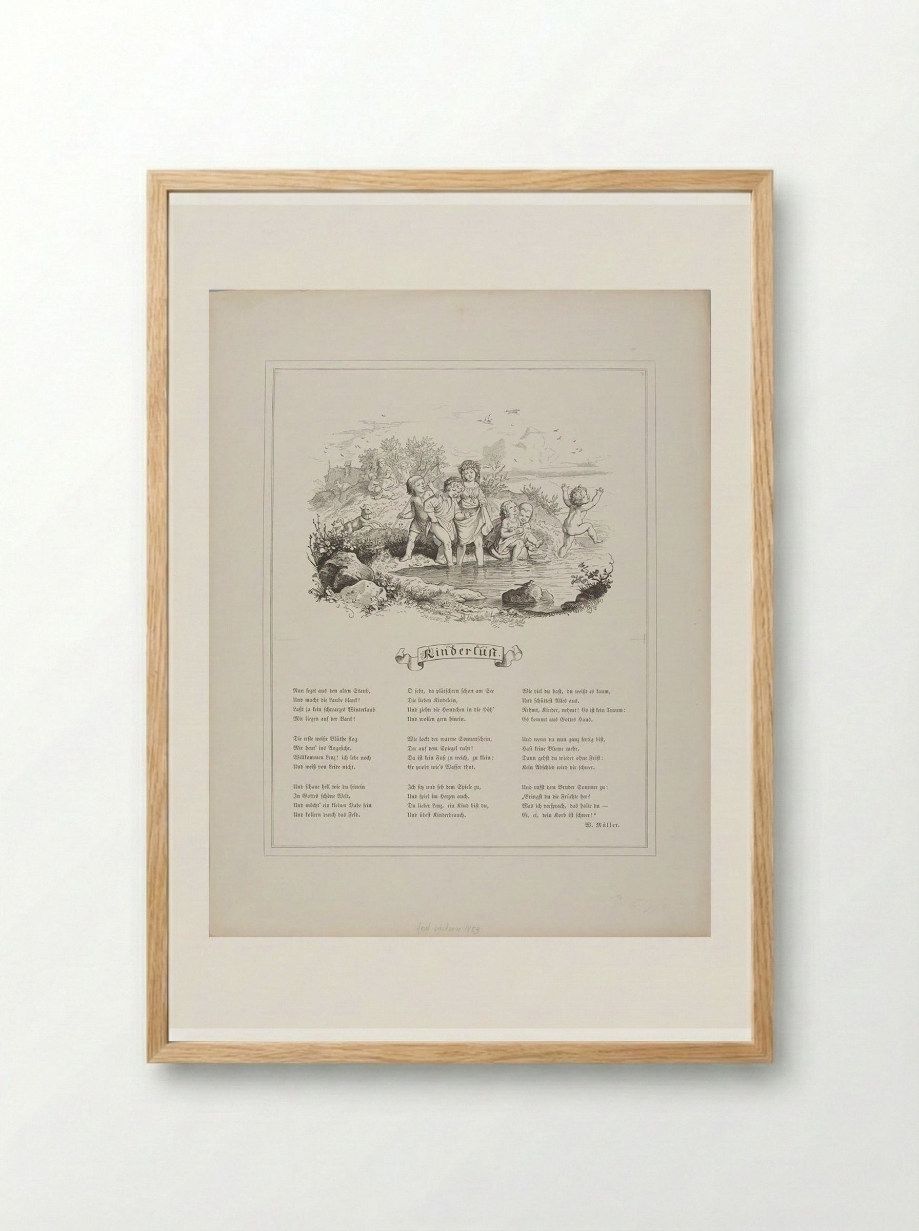 Kinderlust (Childish Joy) - Adrian Ludwig Richter - Framed Print Wood