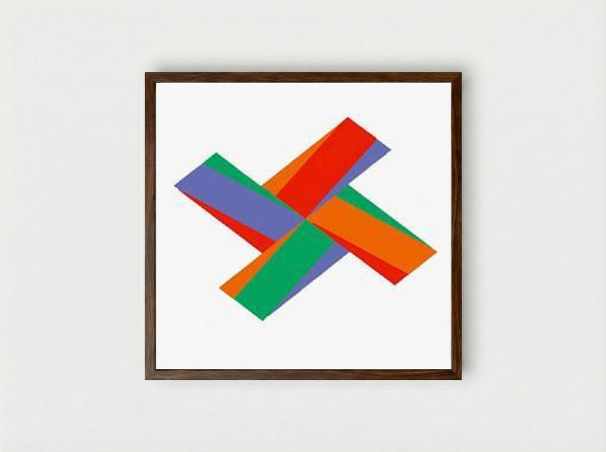 Kinderstern - Max Bill - Framed Print Dark Wood