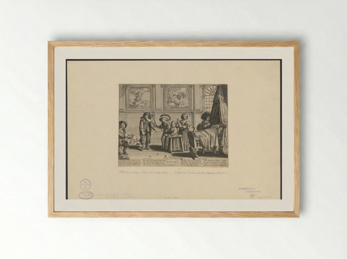 Kindertijd (Childhood) - Abraham Bosse - Framed Print Wood