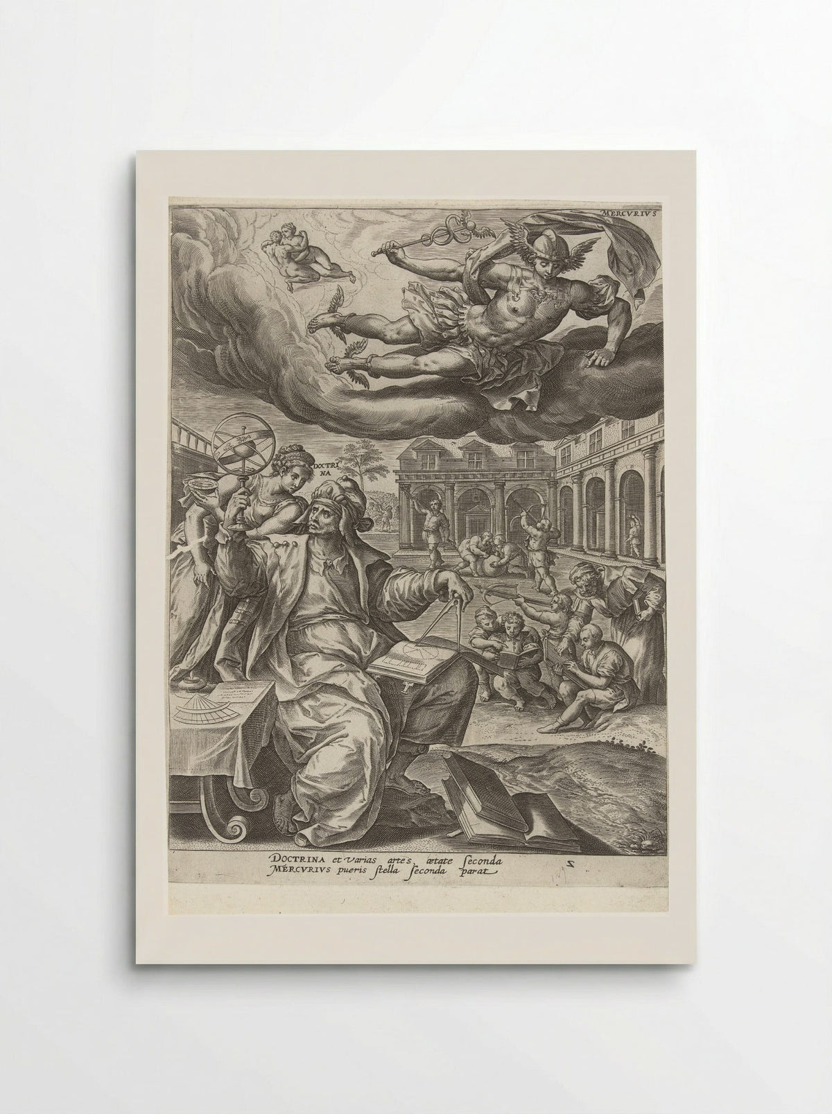 Kindertijd onder invloed van Mercurius - Gerard de Jode - Poster