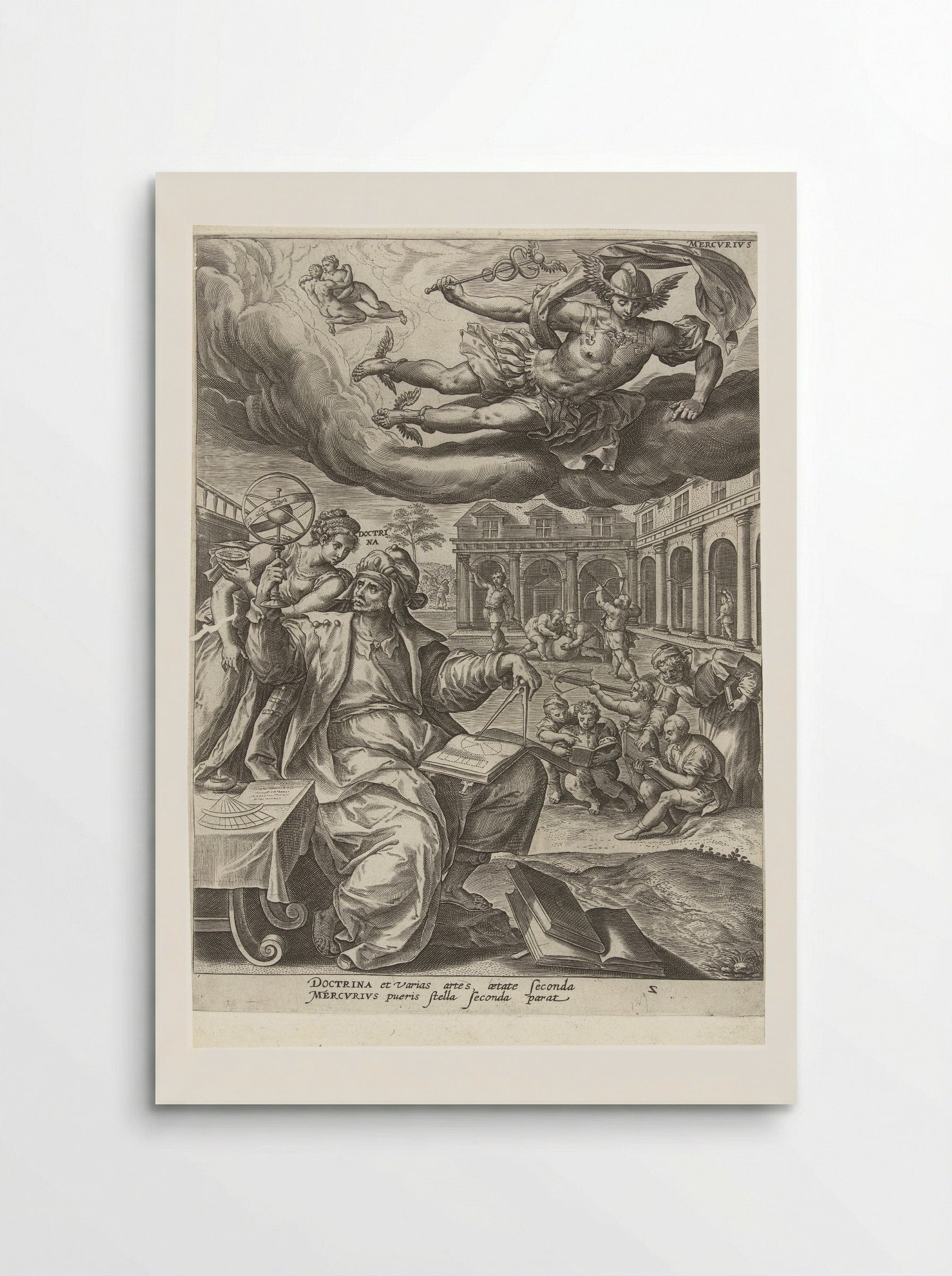 Kindertijd onder invloed van Mercurius - Gerard de Jode - Poster