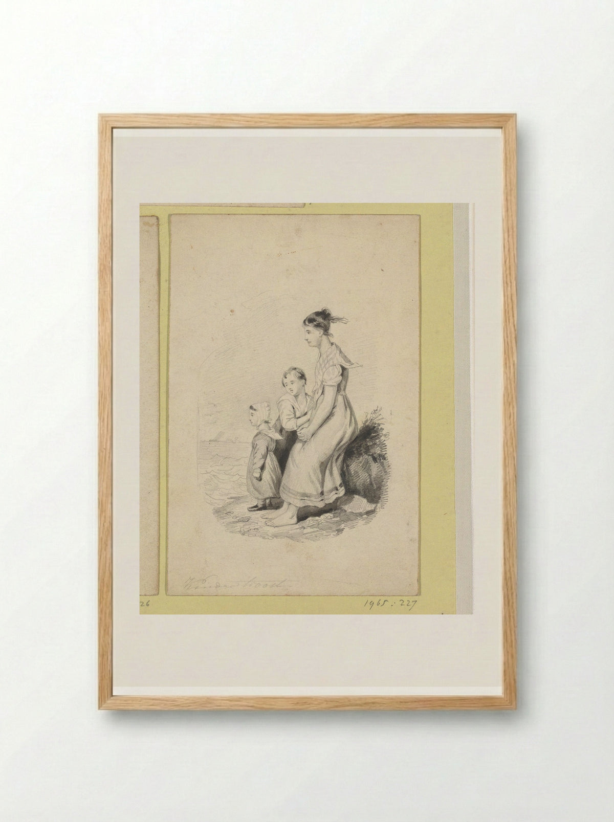 Kindertroost - Johann Wilhelm Kaiser - Framed Print Wood