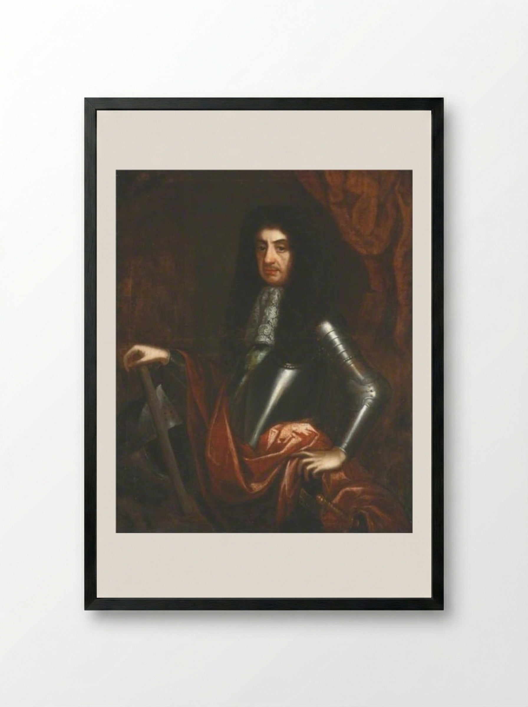 King Charles II - John Riley - Framed Print Black