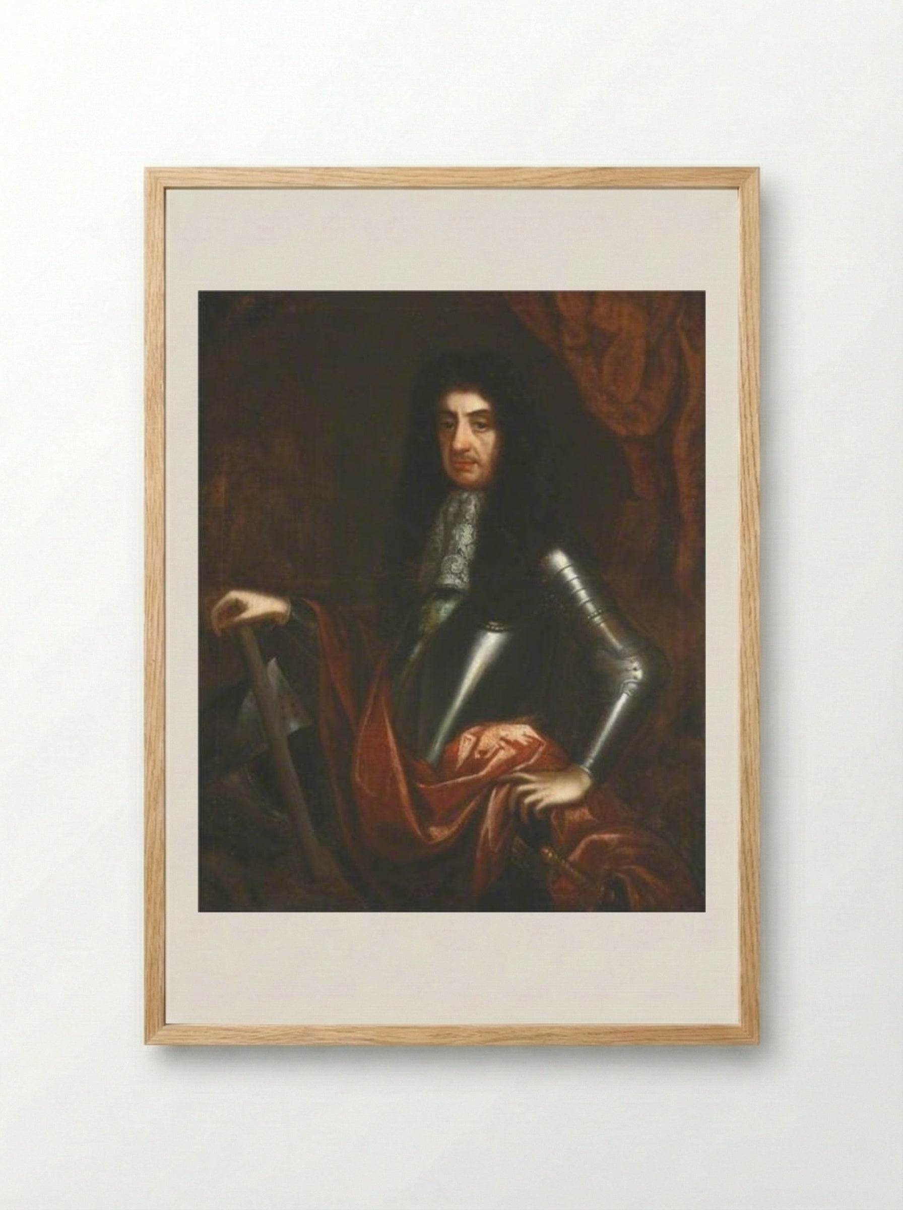 King Charles II - John Riley - Framed Print Wood