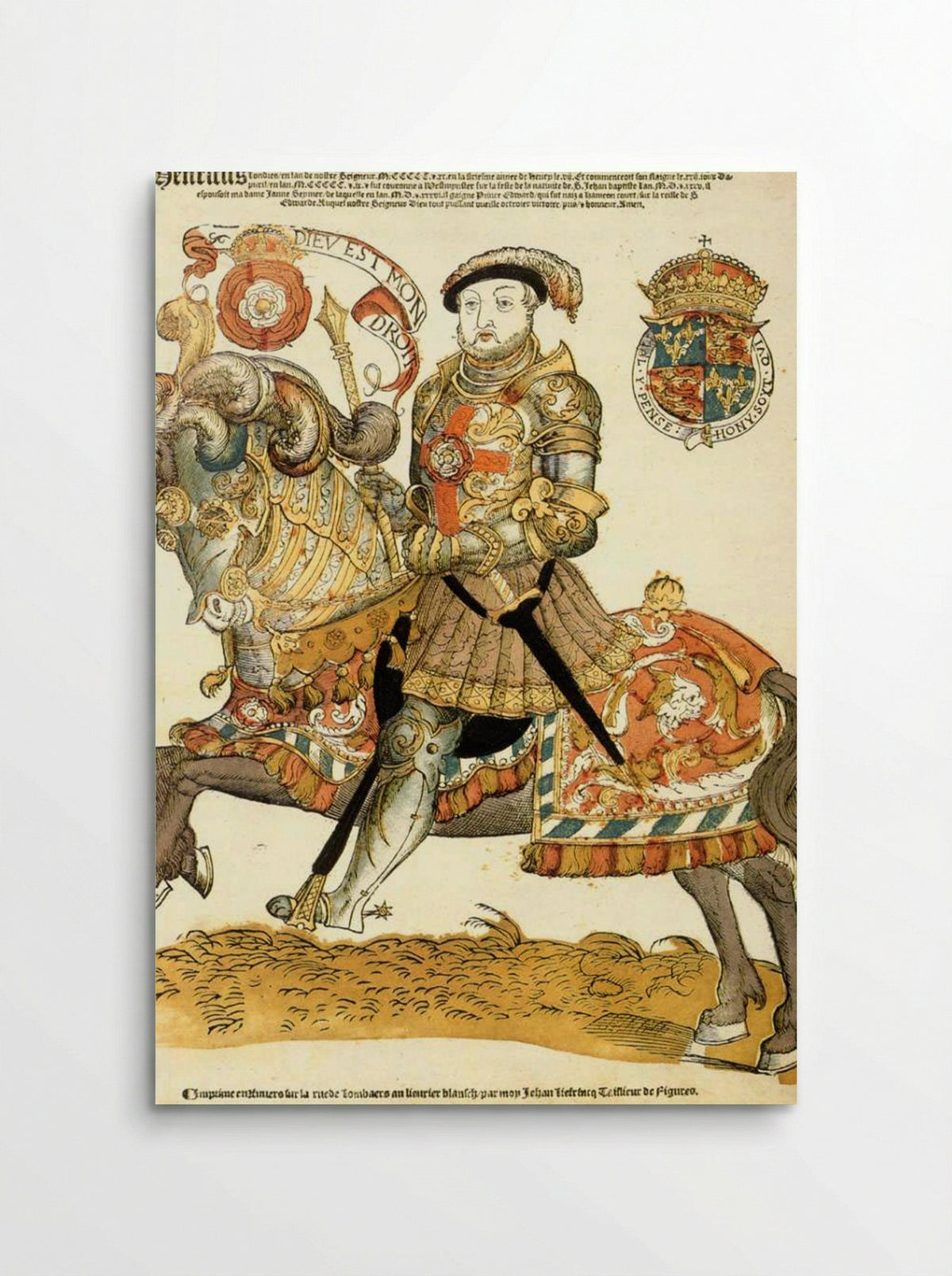 King Henry VIII on Horseback - Hans Liefrinck (II) - Poster