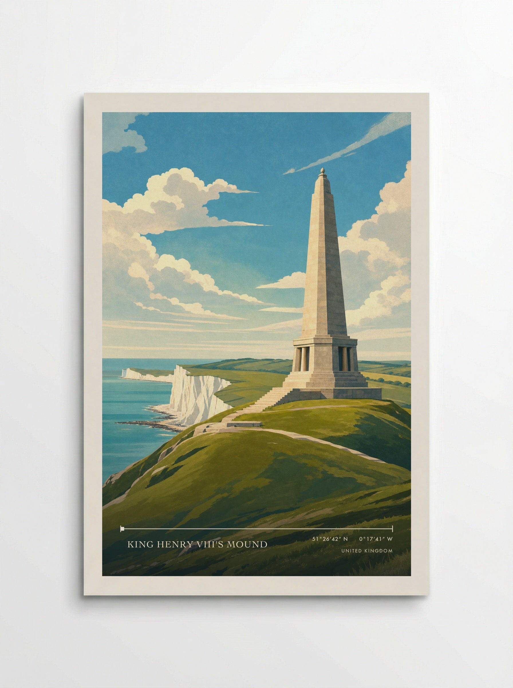 King Henry VIII's Mound United Kingdom Travel Poster - Poster