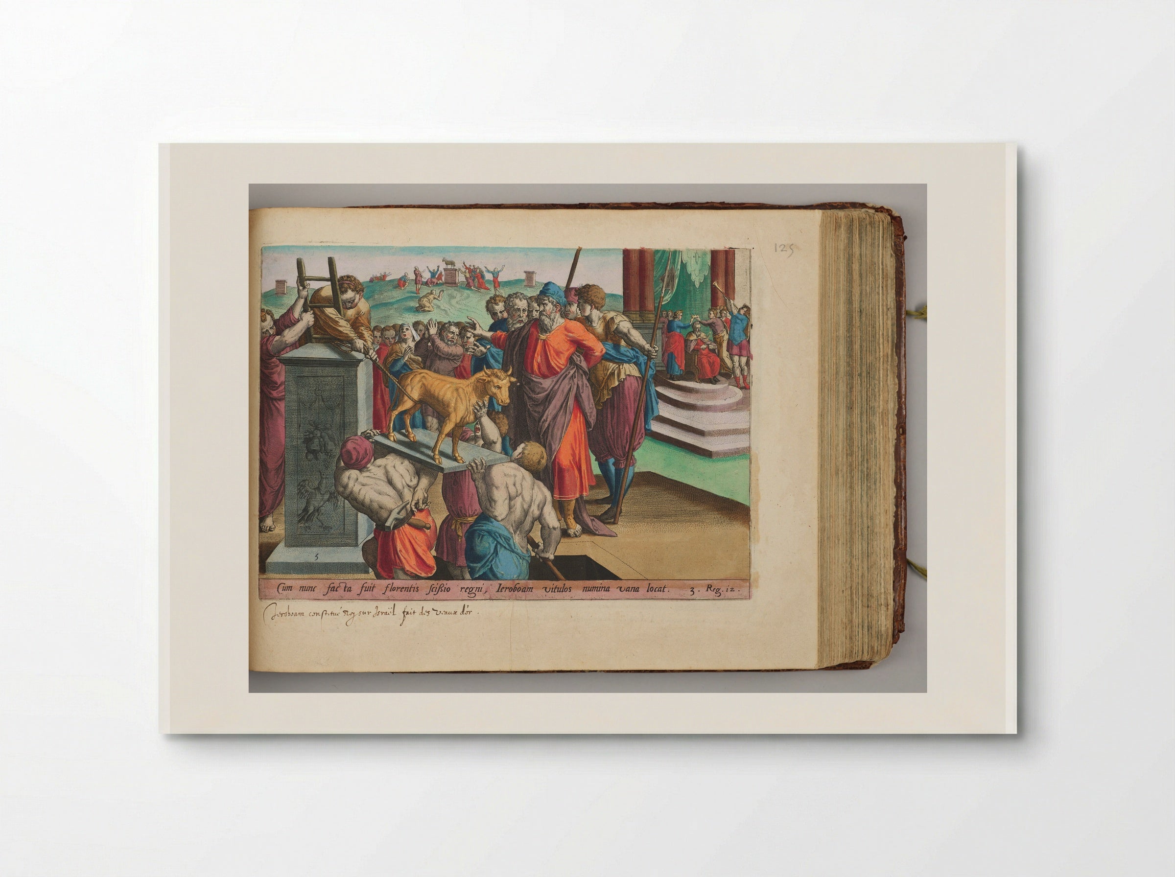 King Jeroboam Making Two Golden Calves - Hans Collaert the Elder - Poster