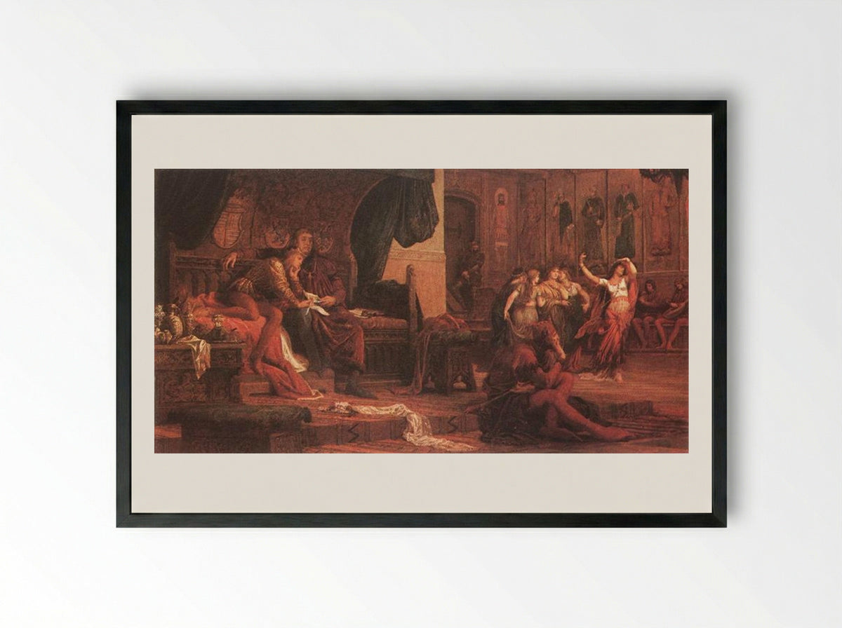 King László V and Ulrik Cillei - Bertalan Székely - Framed Print Black