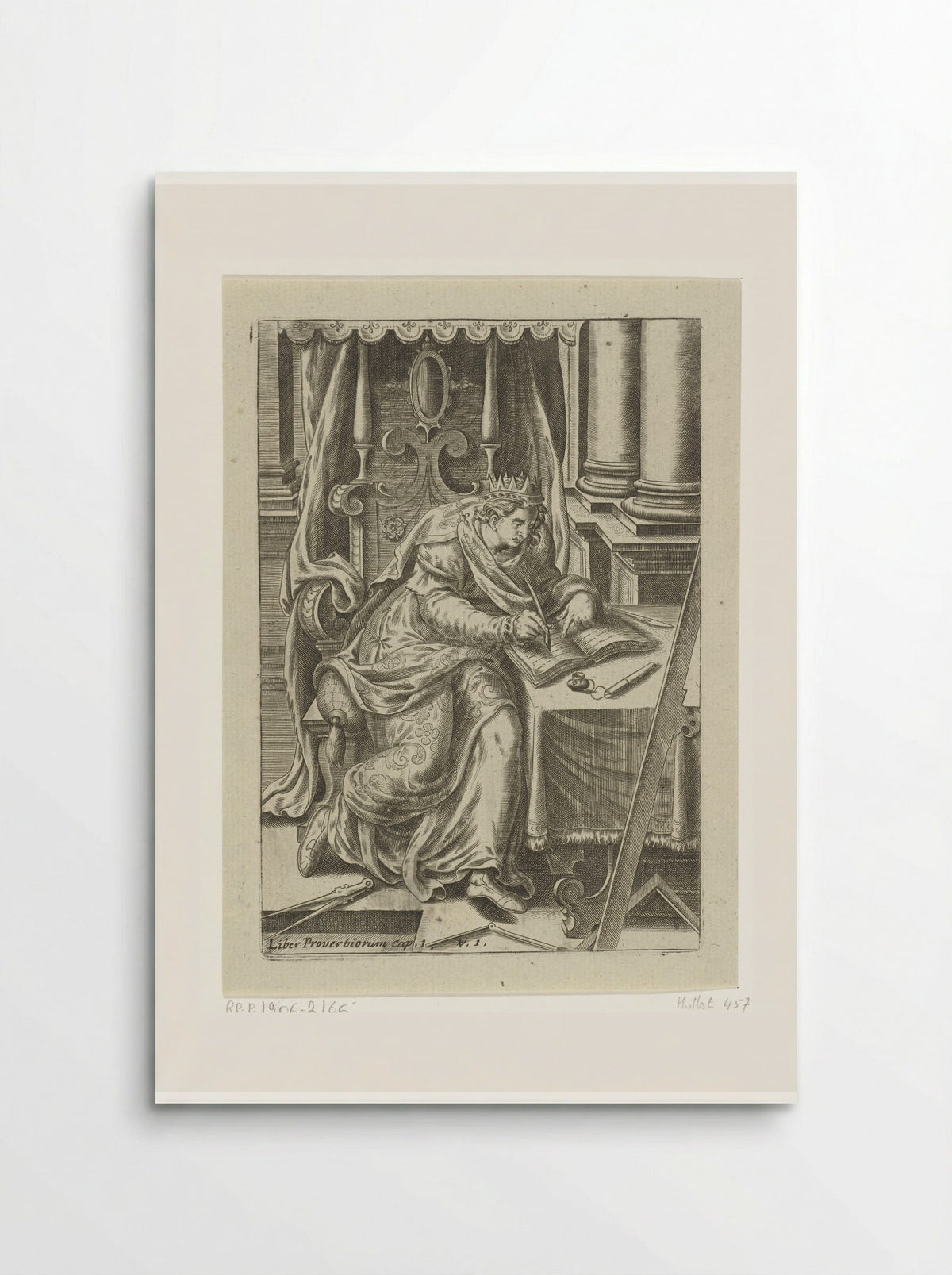 King Solomon Writing the Book of Proverbs - Abraham de Bruyn - Poster