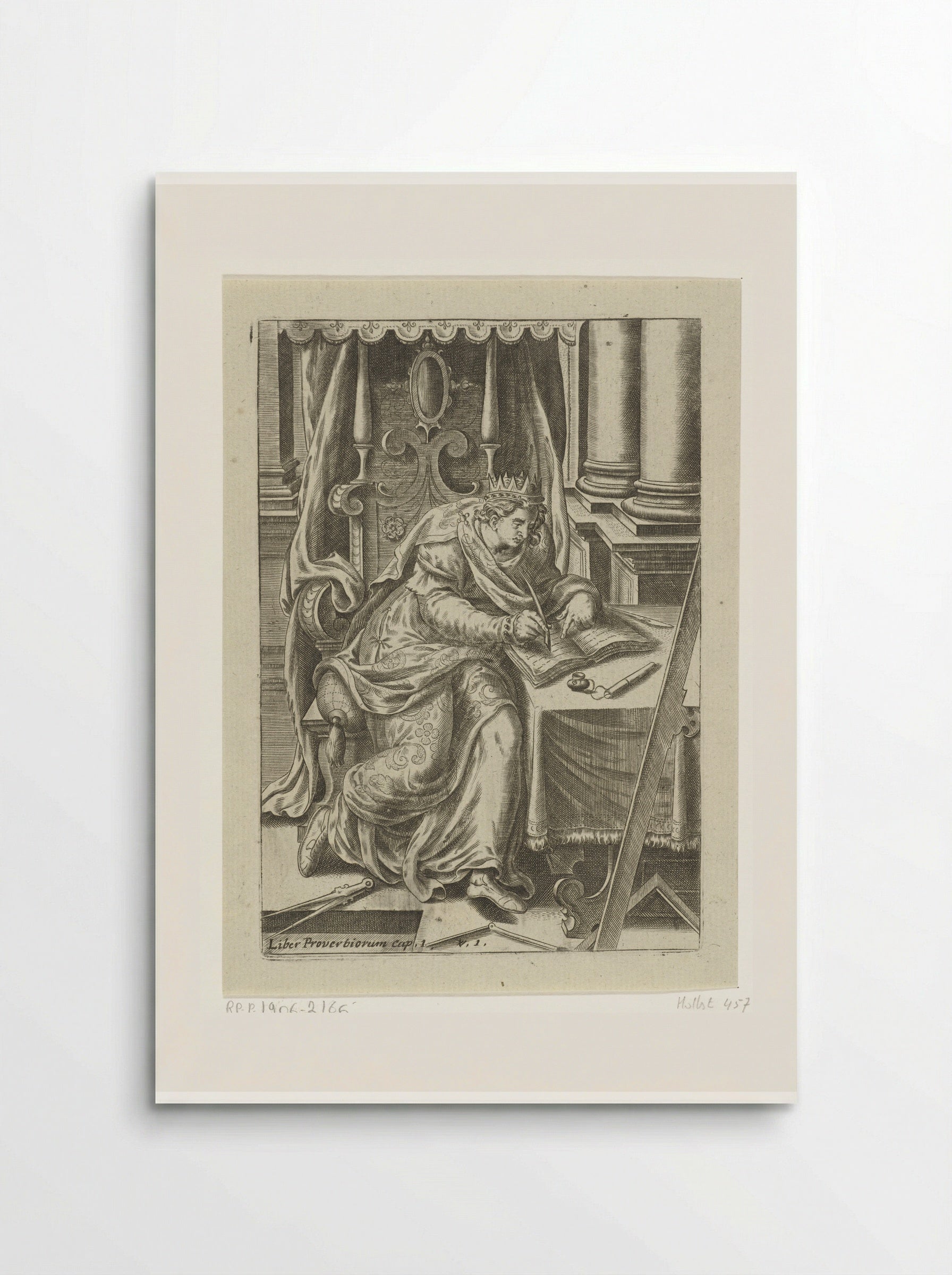 King Solomon Writing the Book of Proverbs - Abraham de Bruyn - Poster