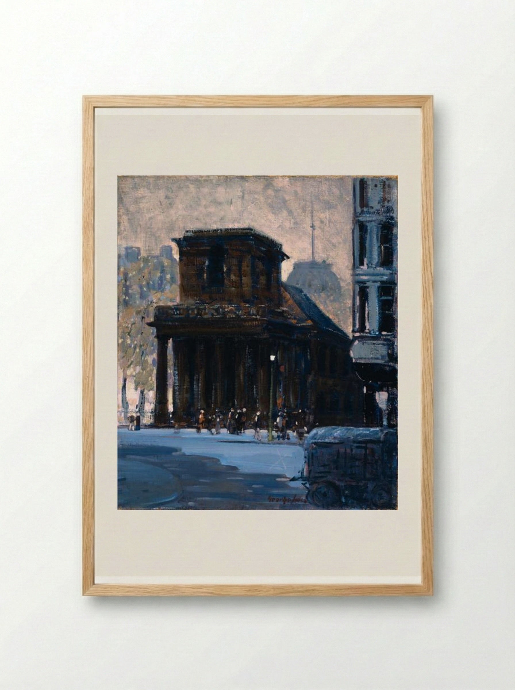 King's Chapel, Boston - George Luks - Framed Print Wood