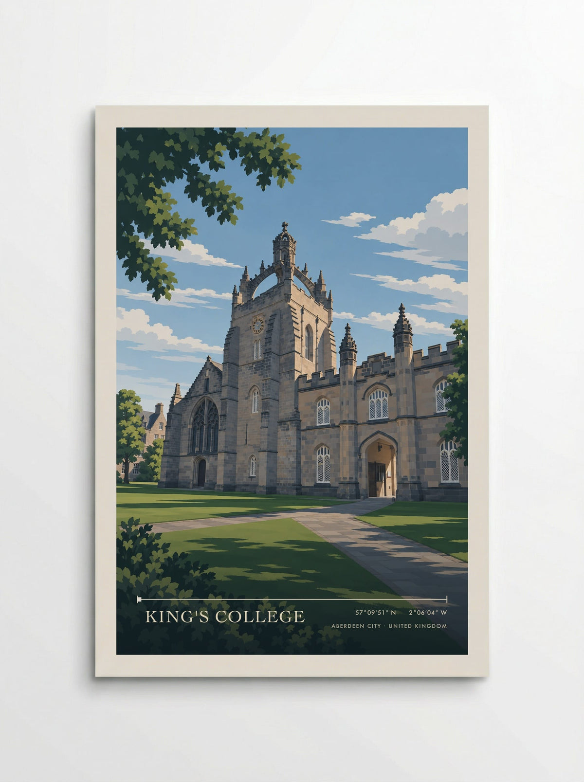 King's College, Aberdeen City | Travel Poster - Poster