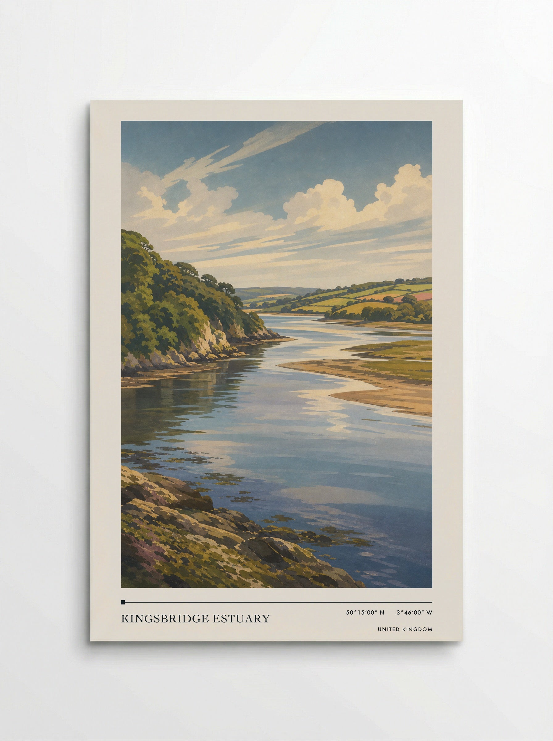 Kingsbridge Estuary United Kingdom Travel Poster - Poster