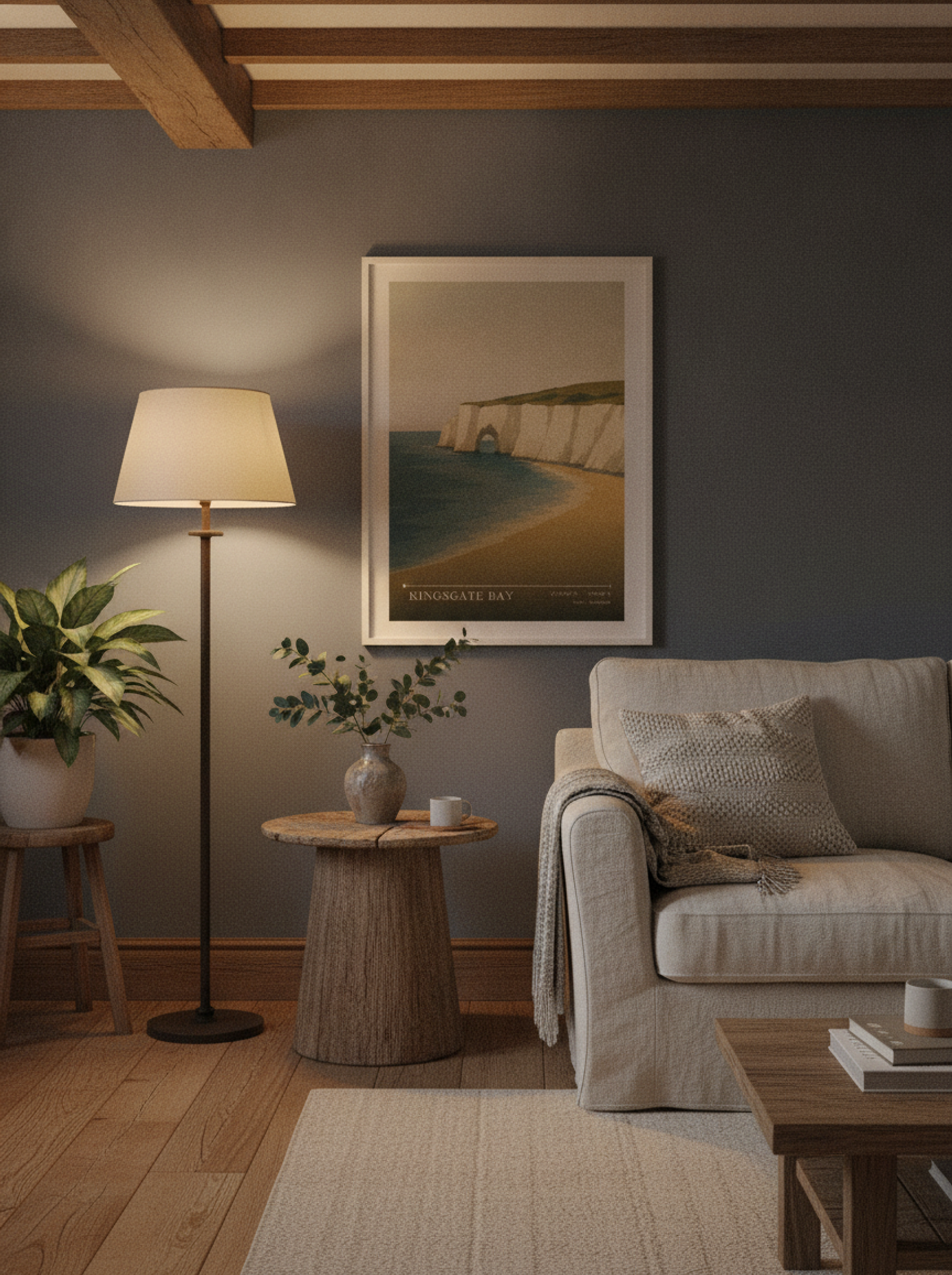 Kingsgate Bay Kent Travel Poster - Lifestyle