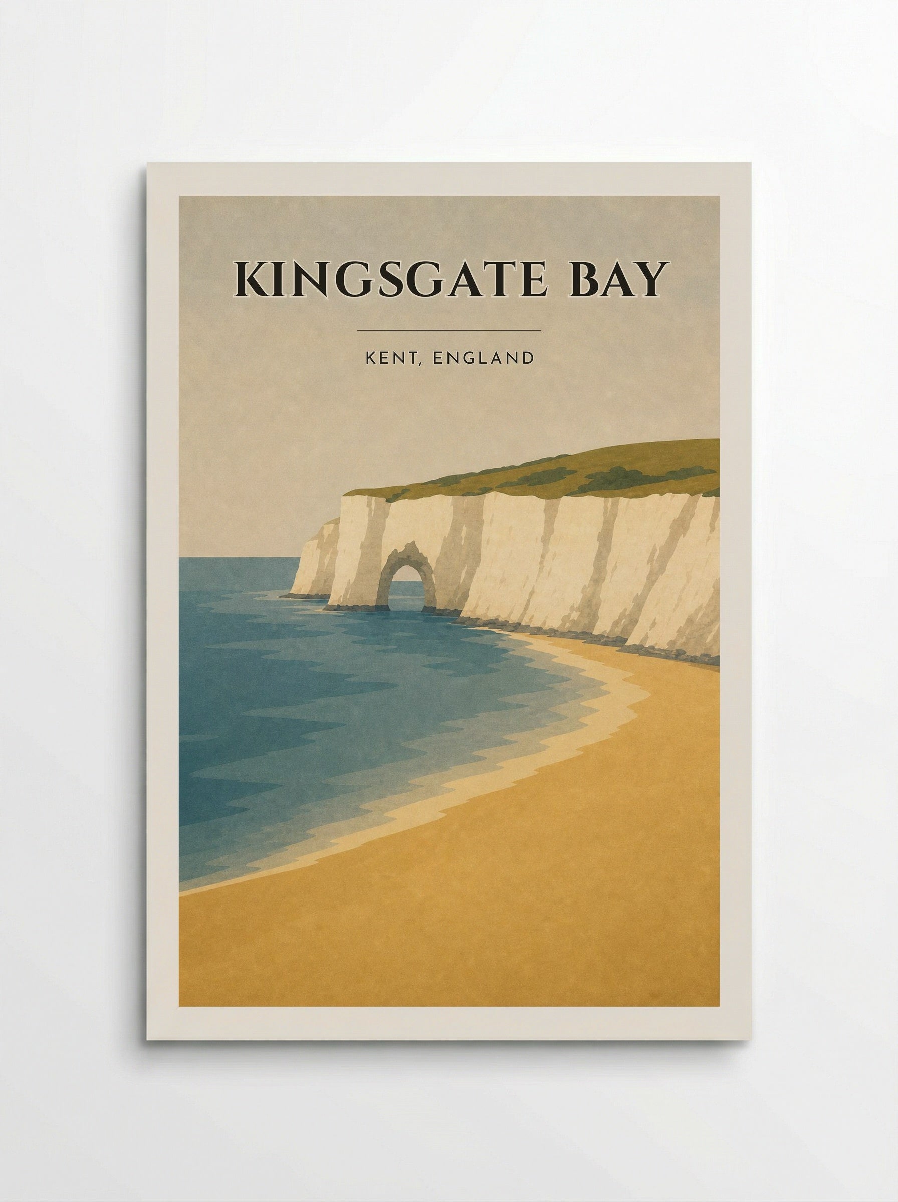 Kingsgate Bay Kent Travel Poster - Poster