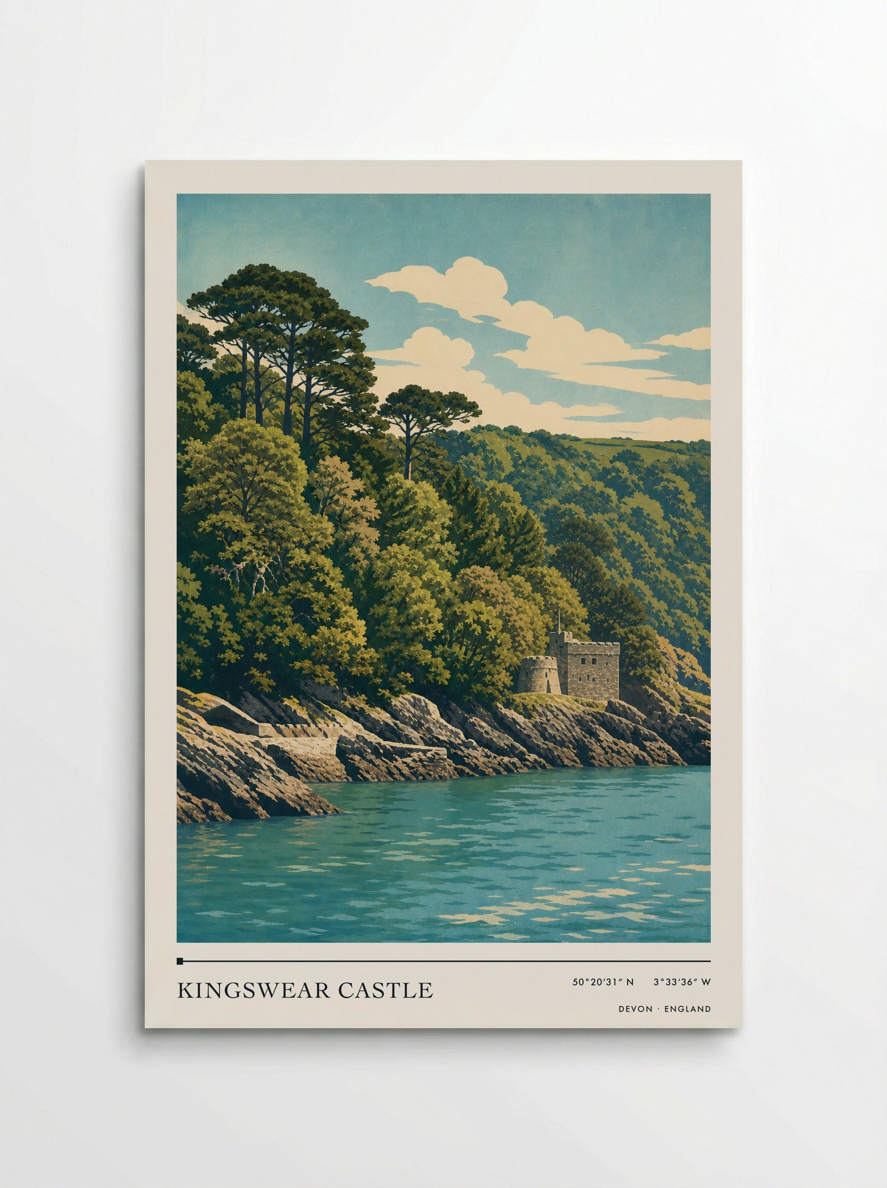 Kingswear Castle Devon England Travel Poster - Poster
