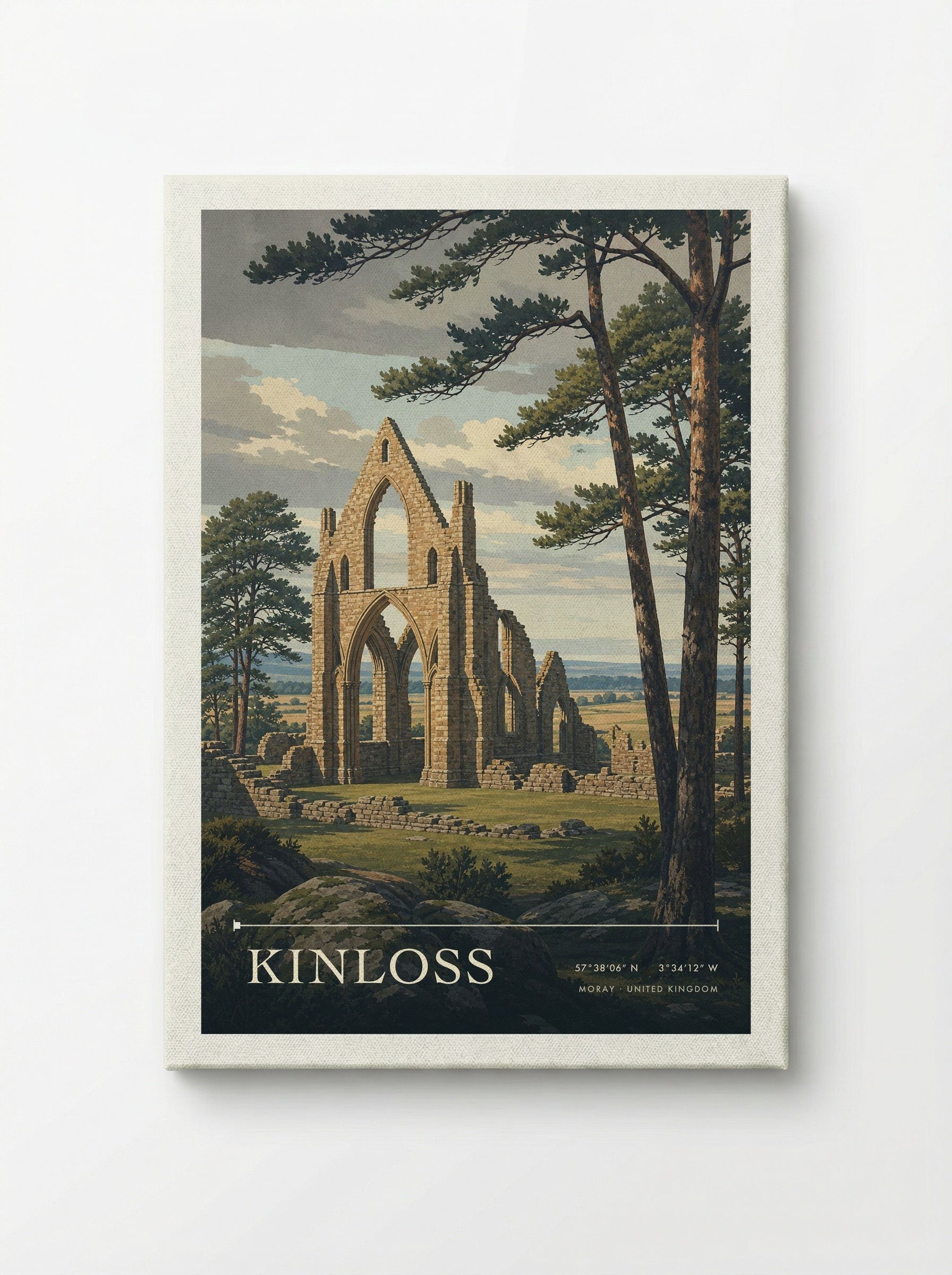 Kinloss Moray United Kingdom Travel Poster - Canvas