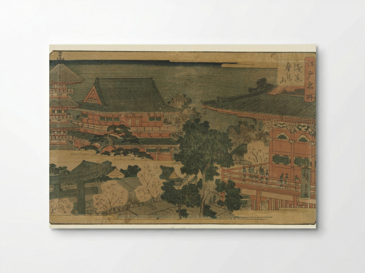 Kinryuzan Temple at Asakusa - Tsujiokaya Bunsuke - Poster