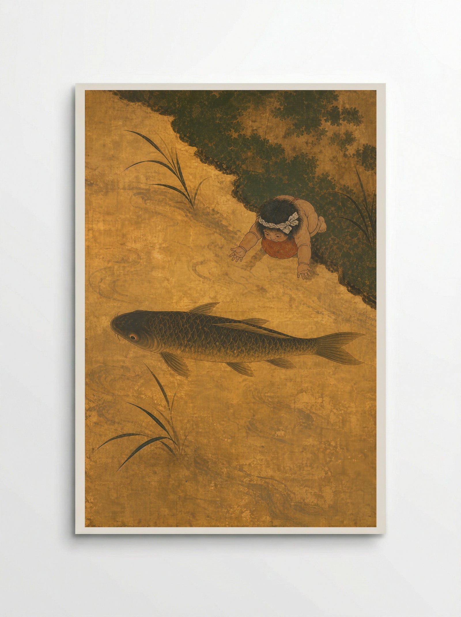 Kintaro and the Giant Carp: Strength Held in Balance