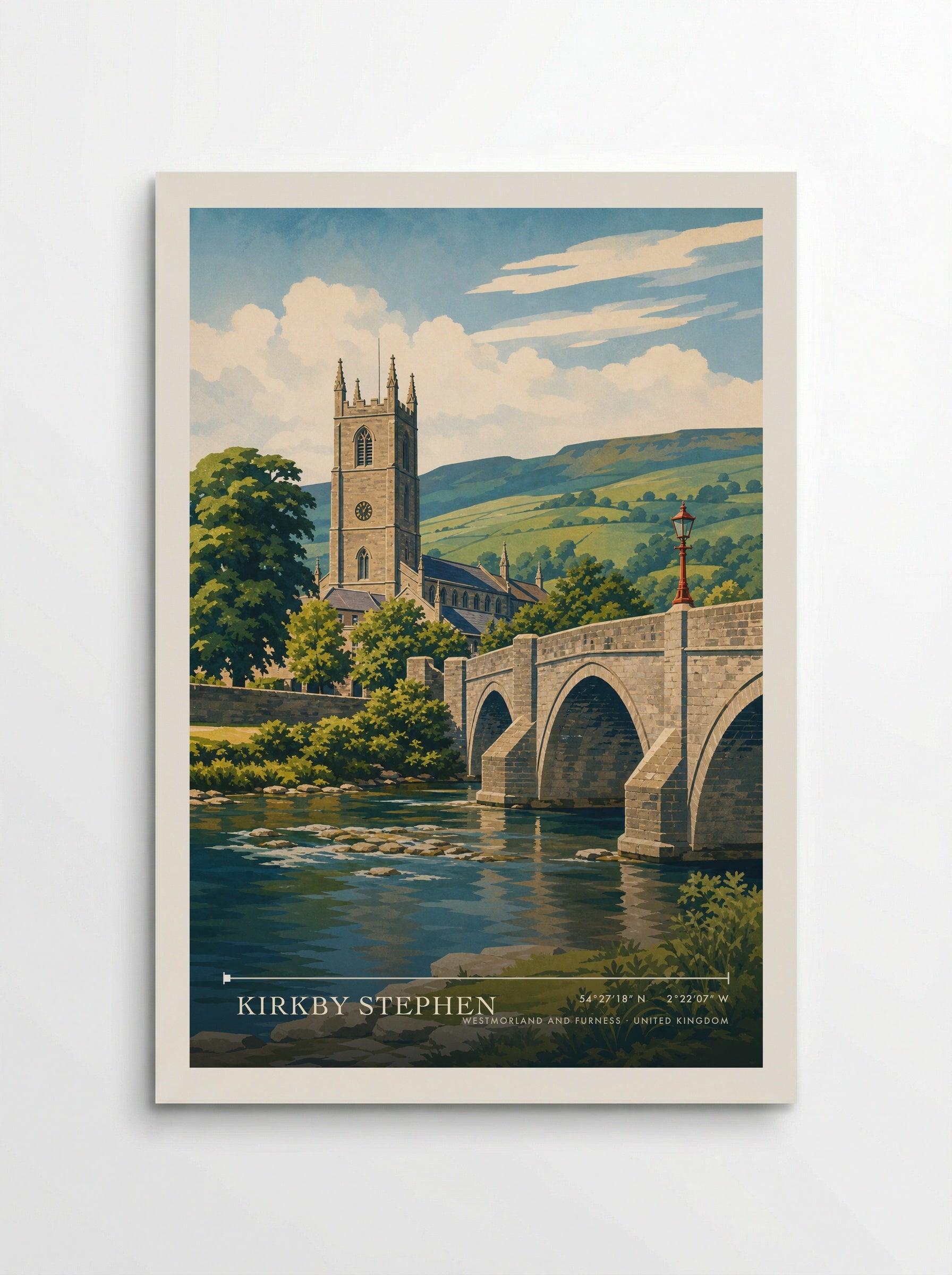 Kirkby Stephen Westmorland and Furness United Kingdom Travel Poster - Poster
