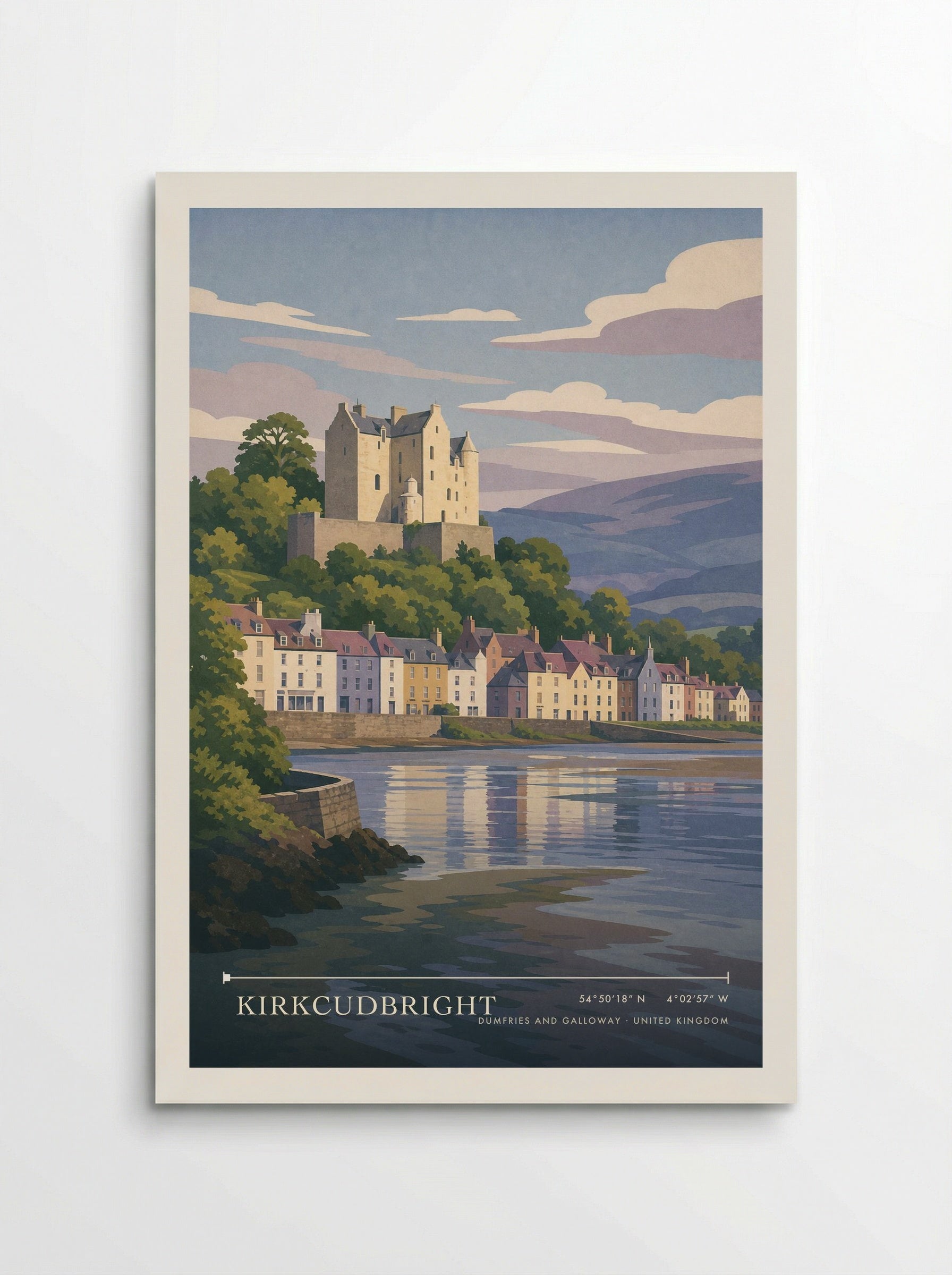 Kirkcudbright Dumfries and Galloway United Kingdom Travel Poster - Poster