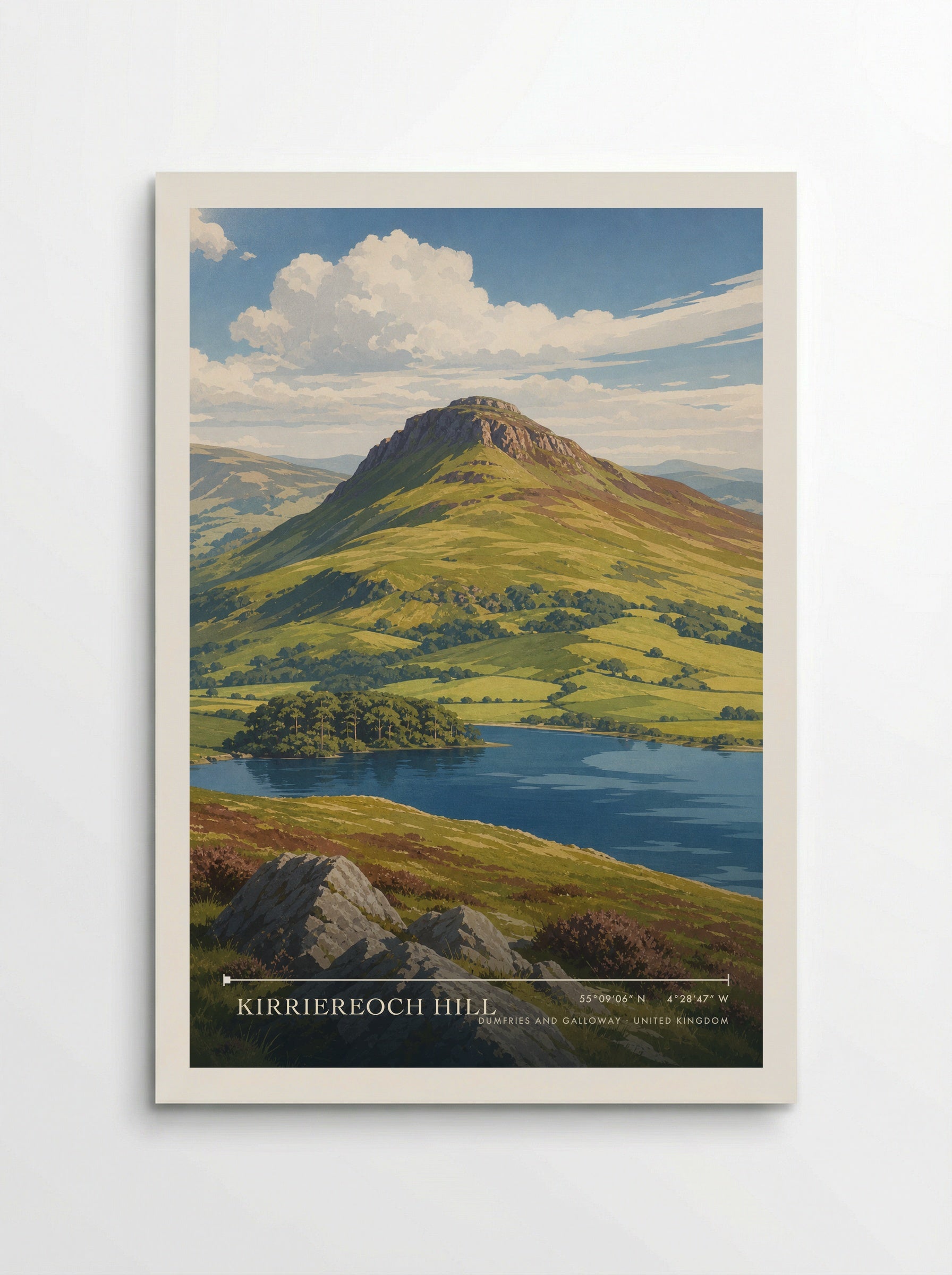 Kirriereoch Hill Dumfries and Galloway United Kingdom Travel Poster - Poster