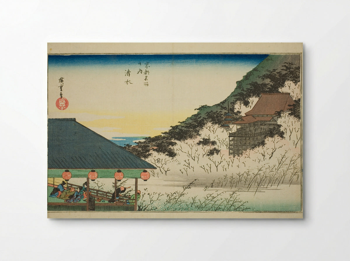 Kiyomizu Temple, from the series Famous Places in Kyoto - Utagawa Hiroshige - Poster