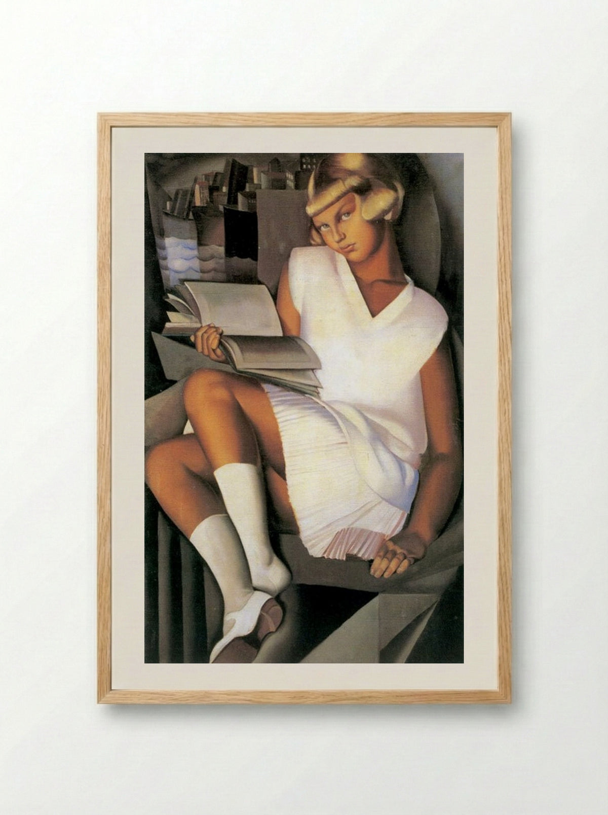 Kizette in Pink - Tamara de Lempicka - Framed Print Wood