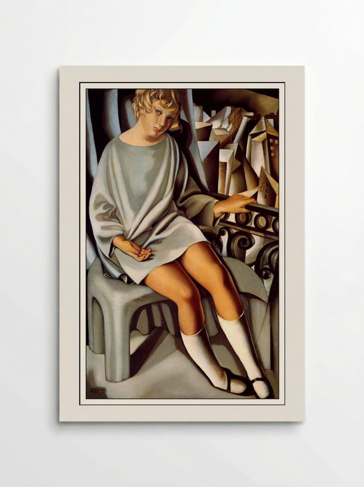 Kizette on the Balcony - Tamara de Lempicka - Poster