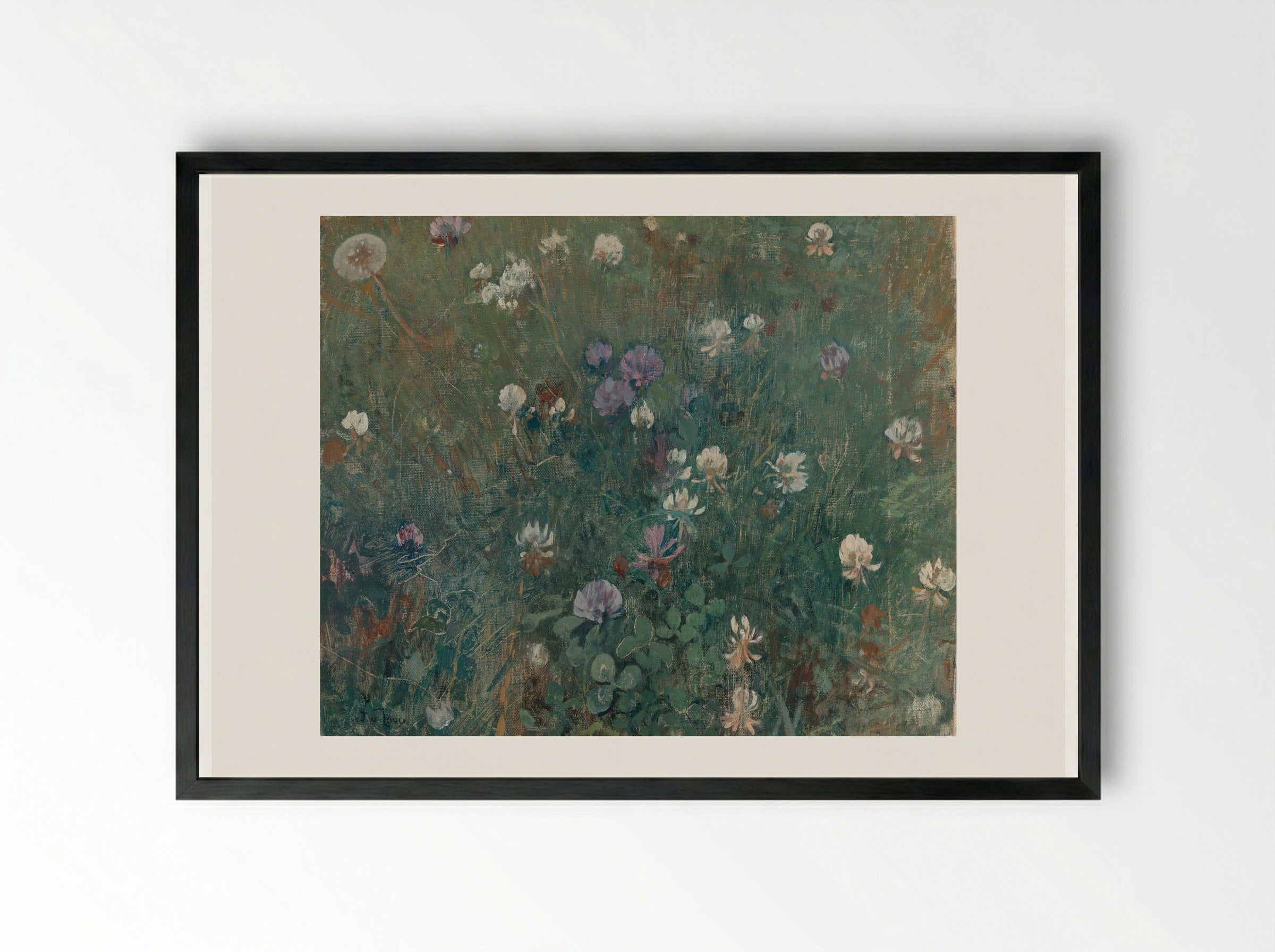 Klaverbloemen - Jac van Looij - Framed Print Black