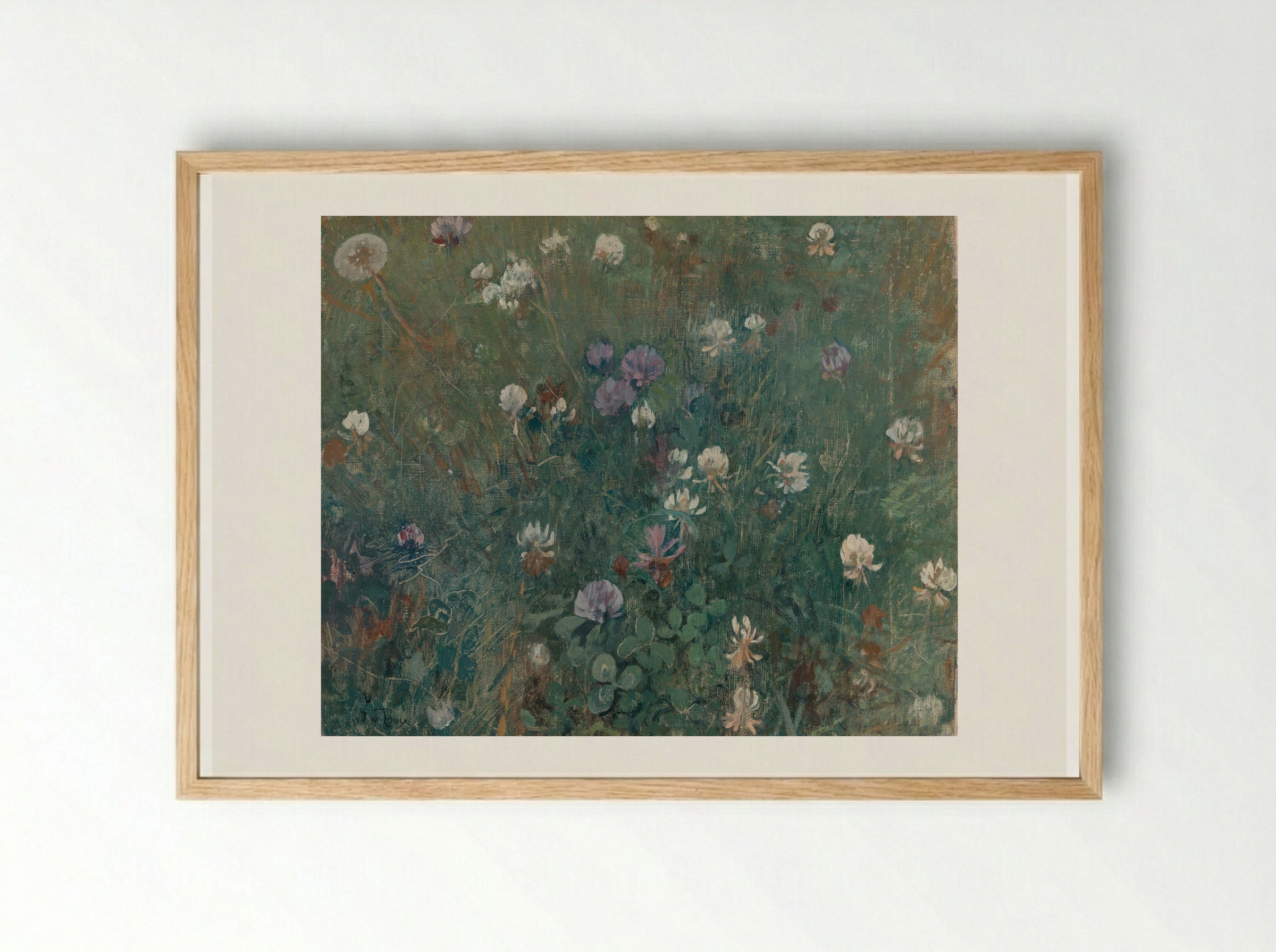 Klaverbloemen - Jac van Looij - Framed Print Wood