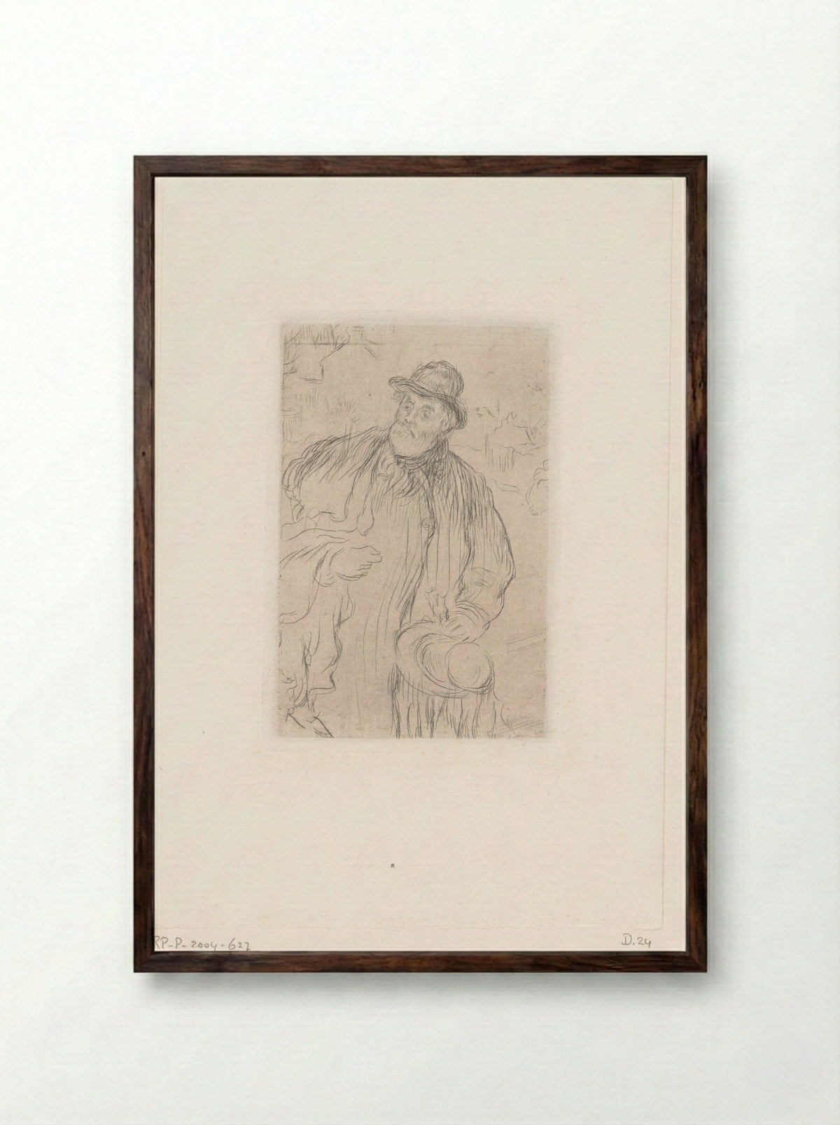 Kledingverkoper - Jean-François Raffaëlli - Framed Print Dark Wood
