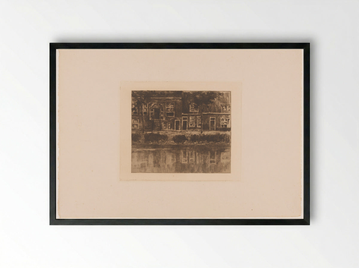 Kleine Kade in Middelburg - Albert Baertsoen - Framed Print Black