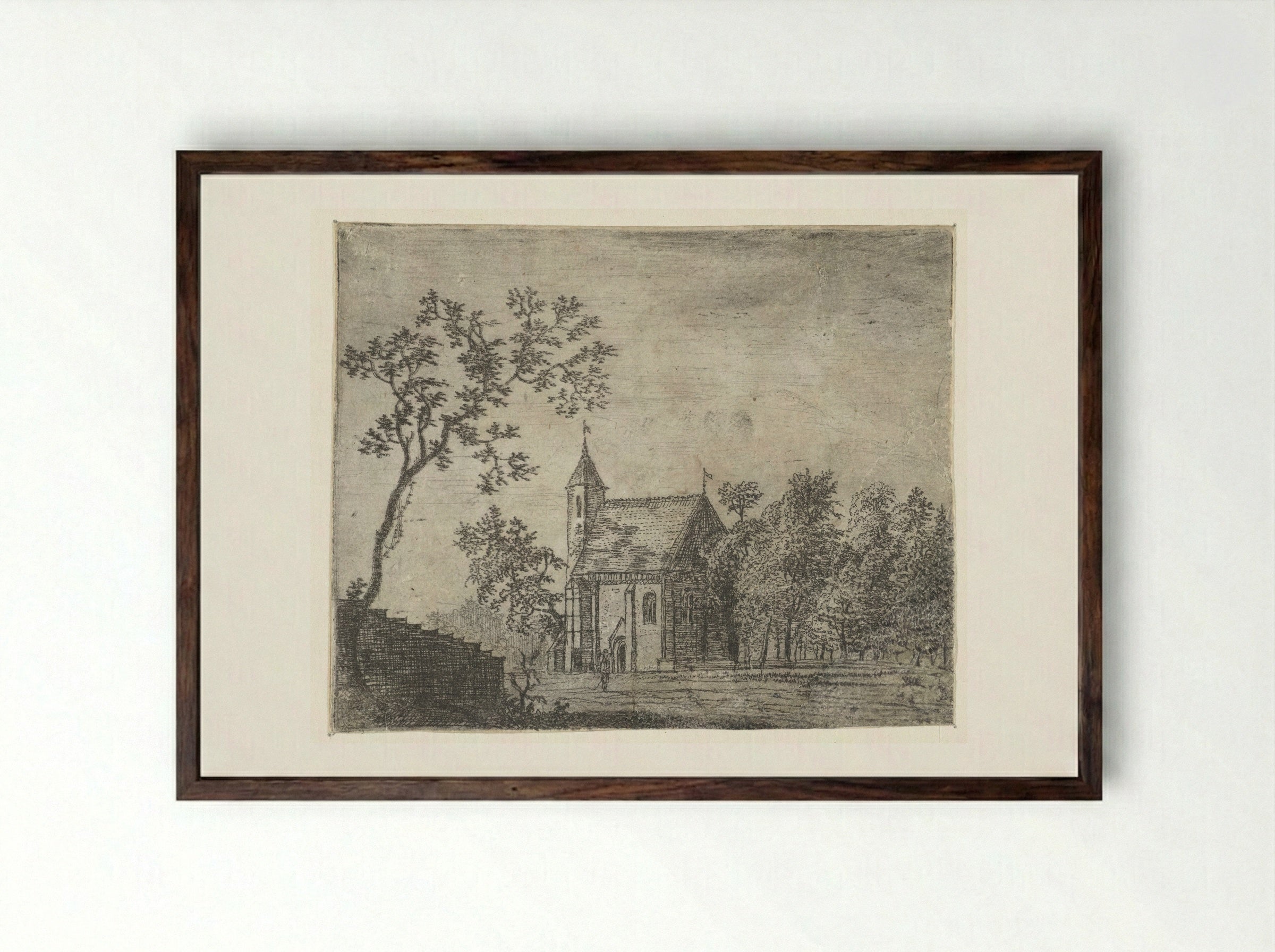 Kleine kapel - Jan Ruyscher - Framed Print Dark Wood
