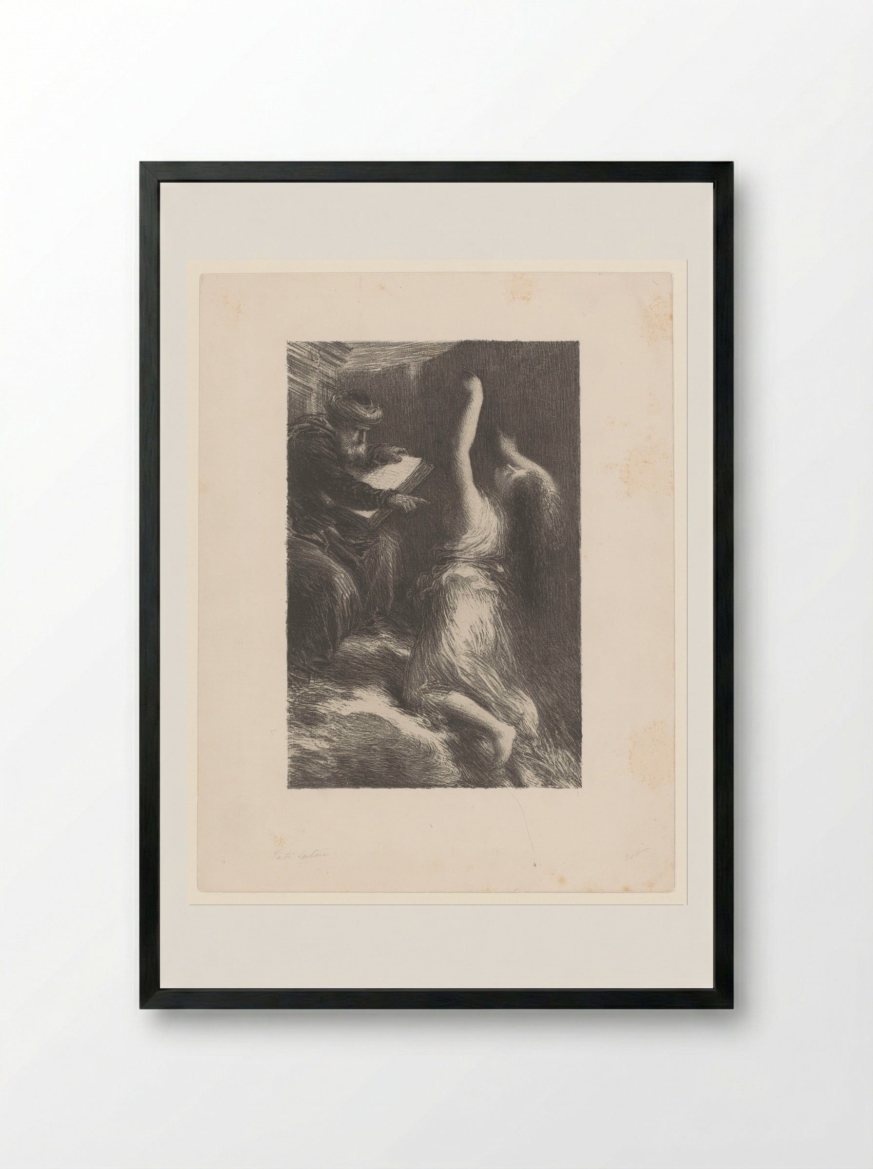 Klingsor Conjuring Kundry - Henri Fantin-Latour - Framed Print Black