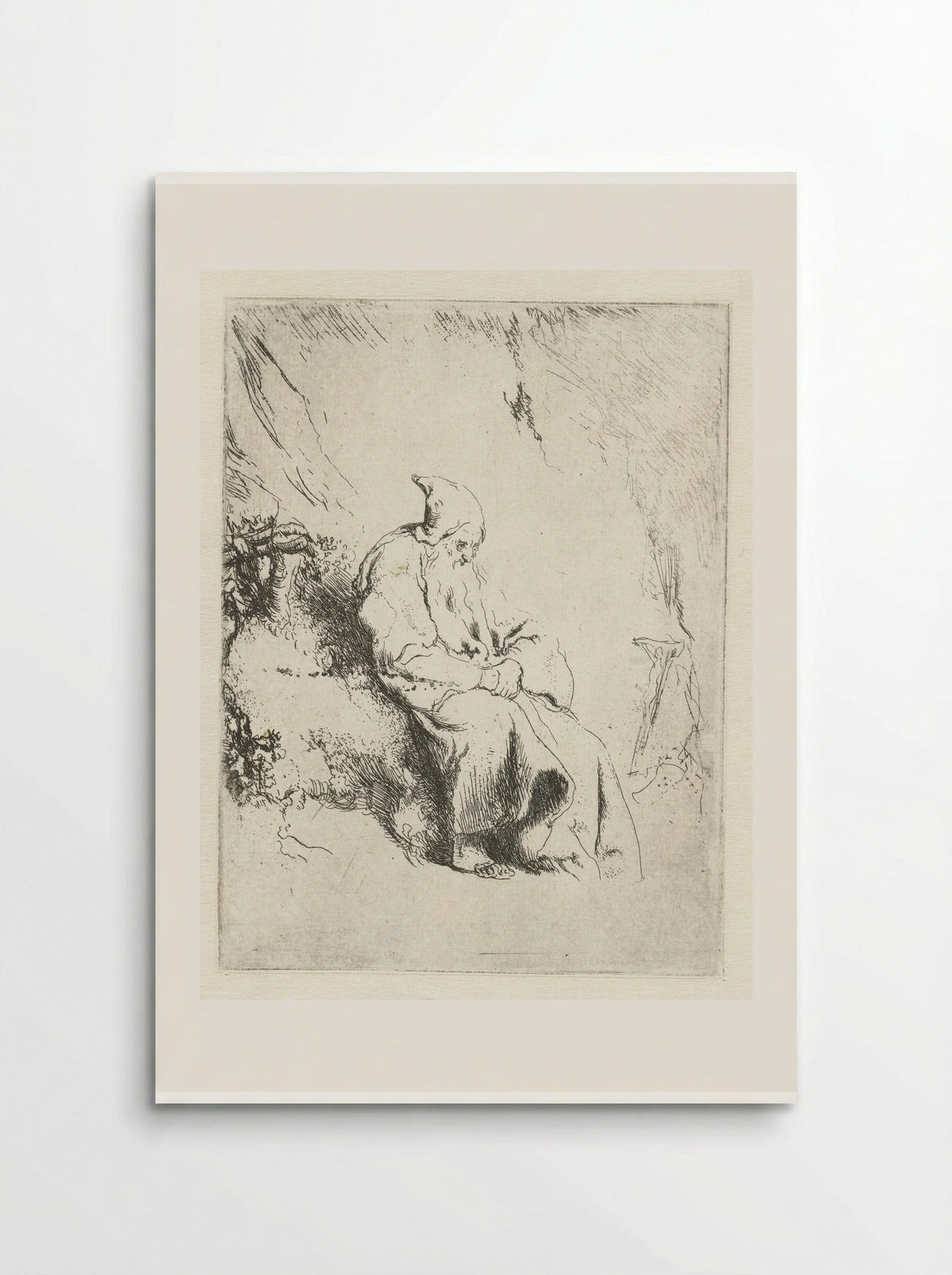 Kluizenaar met crucifix - Jan Lievens - Poster